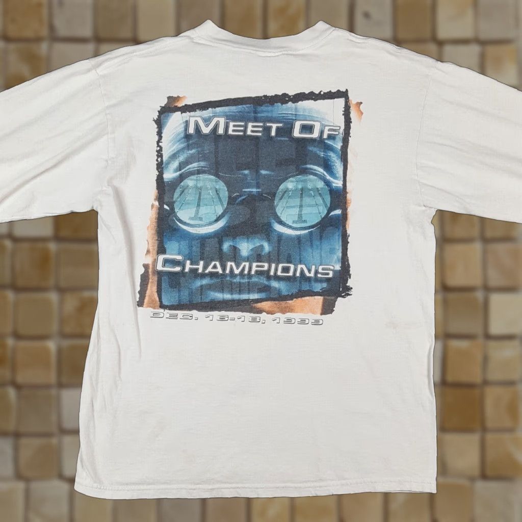 Tultex VINTAGE Tultex Y2K Swimming Champions Long Sleeve T-Shirt Men's Medium White Retro 90s Sports Size US M / EU 48-50 / 2 - 1 Thumbnail