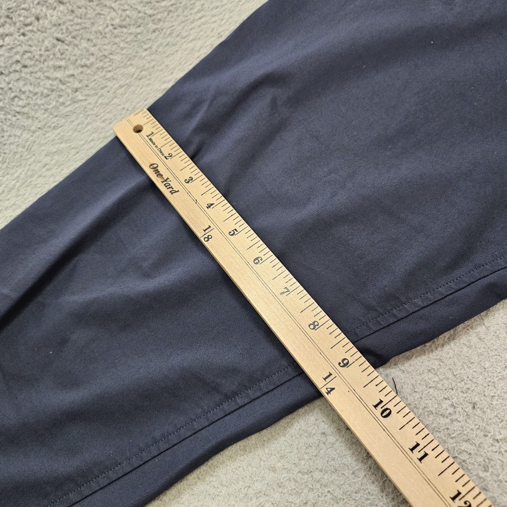 Vintage Kit and Ace Pants Jogger Chino Navy Blue 36 Mens Tapered Zip Pocket Cuffed Pockets Casual Jeans Style Size US 36 / EU 52 - 7 Thumbnail
