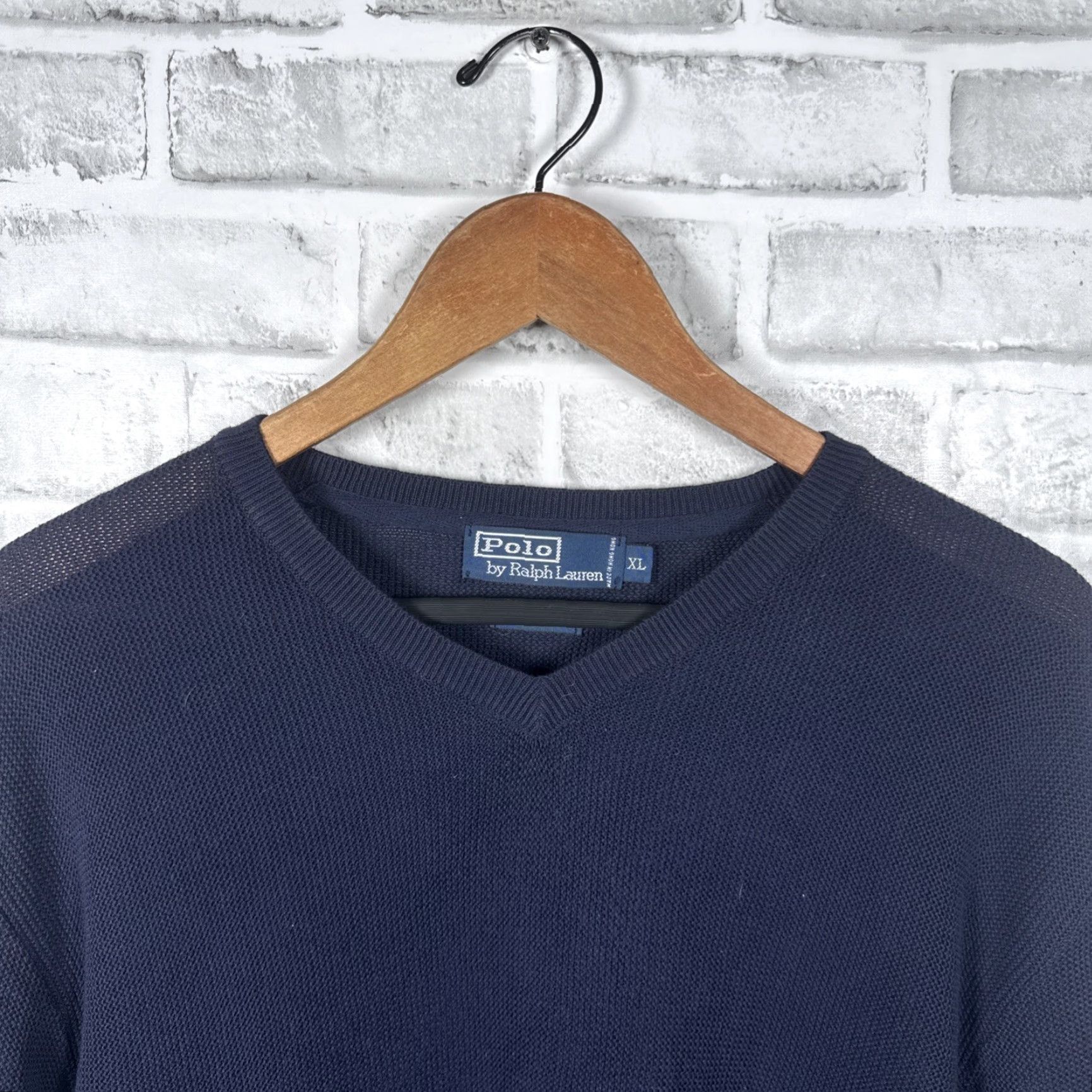 Polo Ralph Lauren Polo Ralph Lauren Sweater Men XL Blue 100% Cotton V-Neck Pullover Size US XL / EU 56 / 4 - 2 Thumbnail