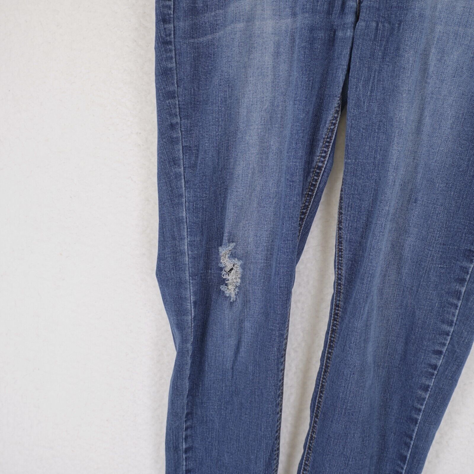 Vintage Kensie Jeans Blue Stone Wash Whiskering Factory Distressed S Size 32" / US 10 / IT 46 - 2 Thumbnail