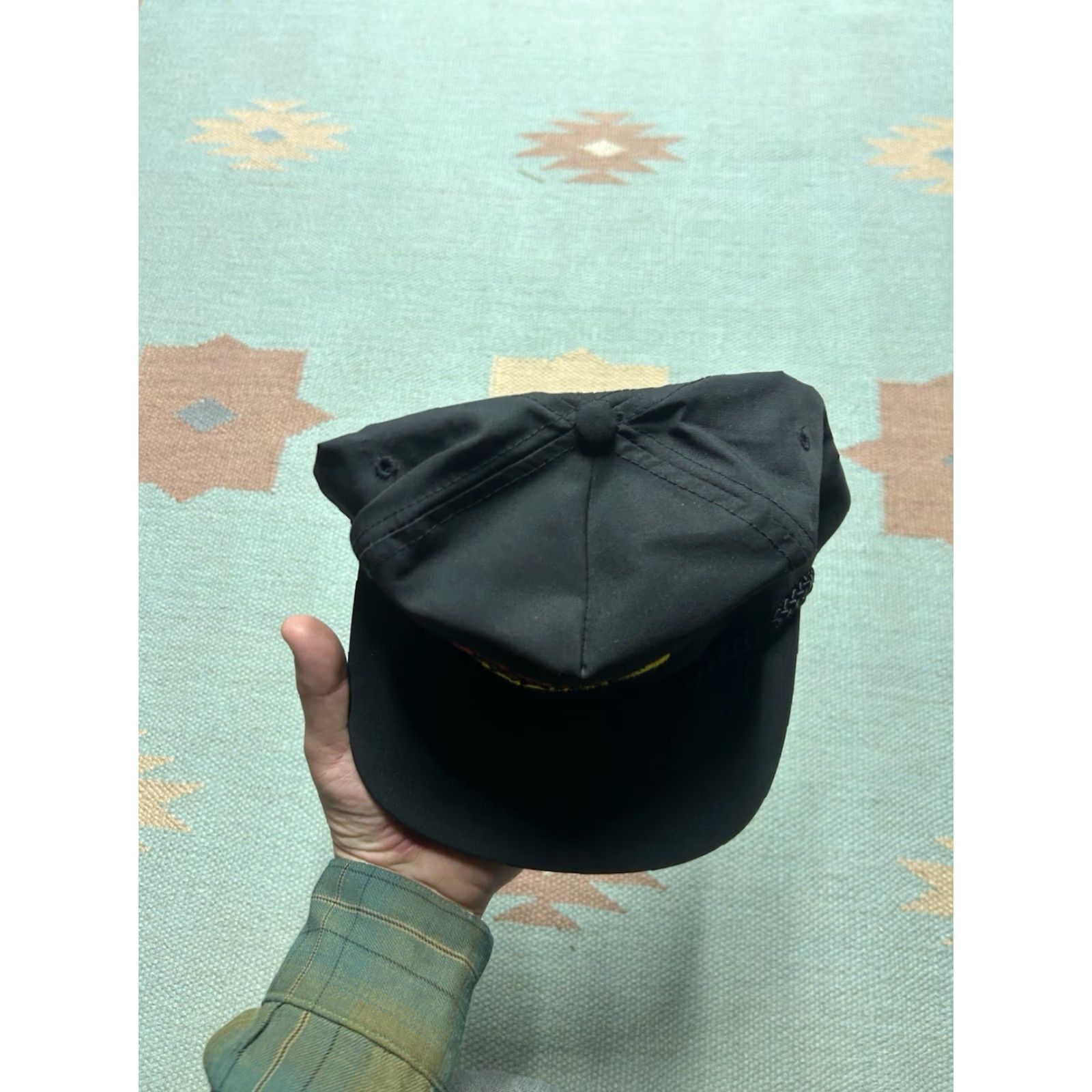 GAS VINTAGE Pacific Strapback Hat Cap Black Embroidered Adjustable Men Gas Fuel Pride Pacific Brand Strapback Hat Size ONE SIZE - 3 Thumbnail