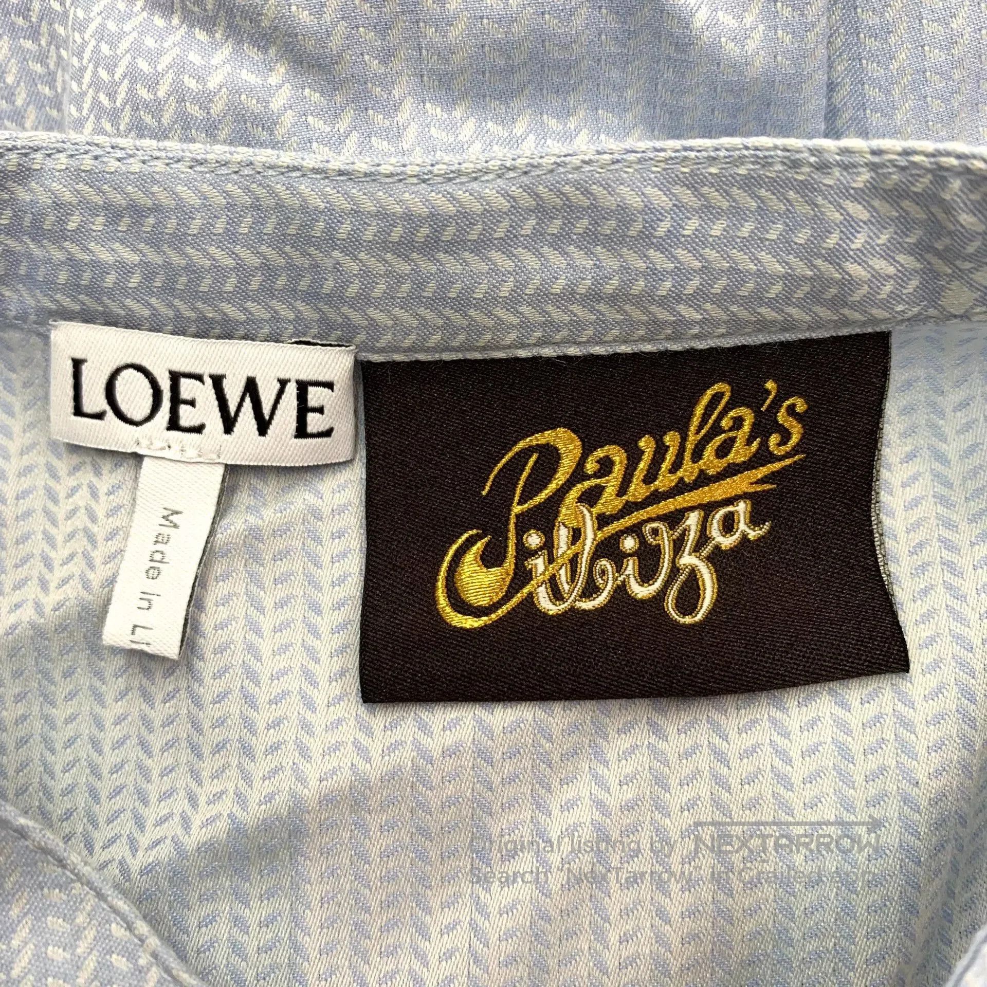 Loewe light blue lizard patterned long sleeve shirt. Size US XXS / EU 40 - 5 Thumbnail