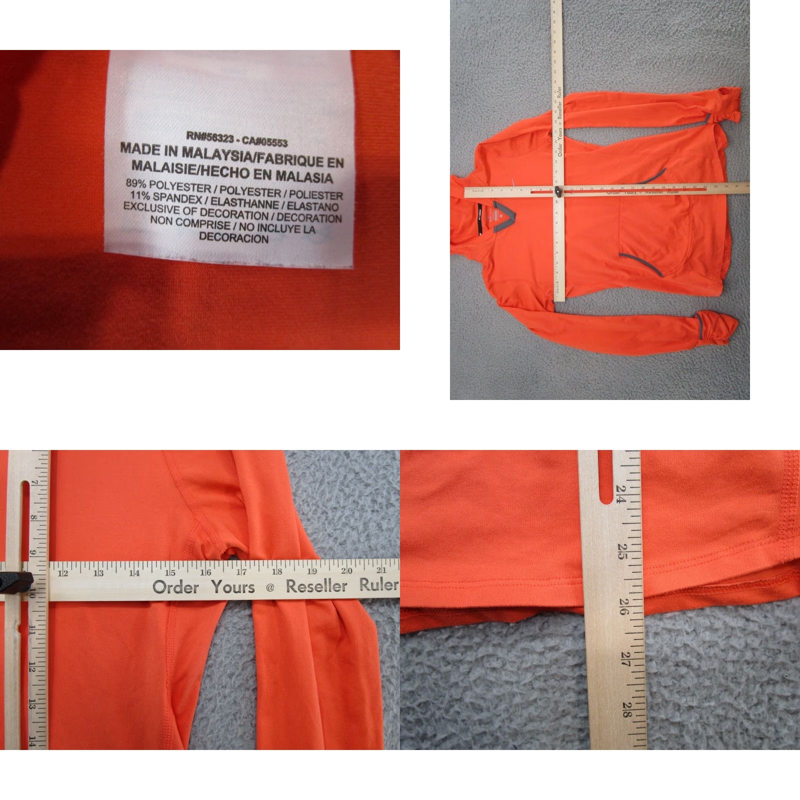 Nike Nike Dri-FIT Running V-Neck Orange Lightweight Hoodie Womens Size S Size S / US 4 / IT 40 - 8 Thumbnail