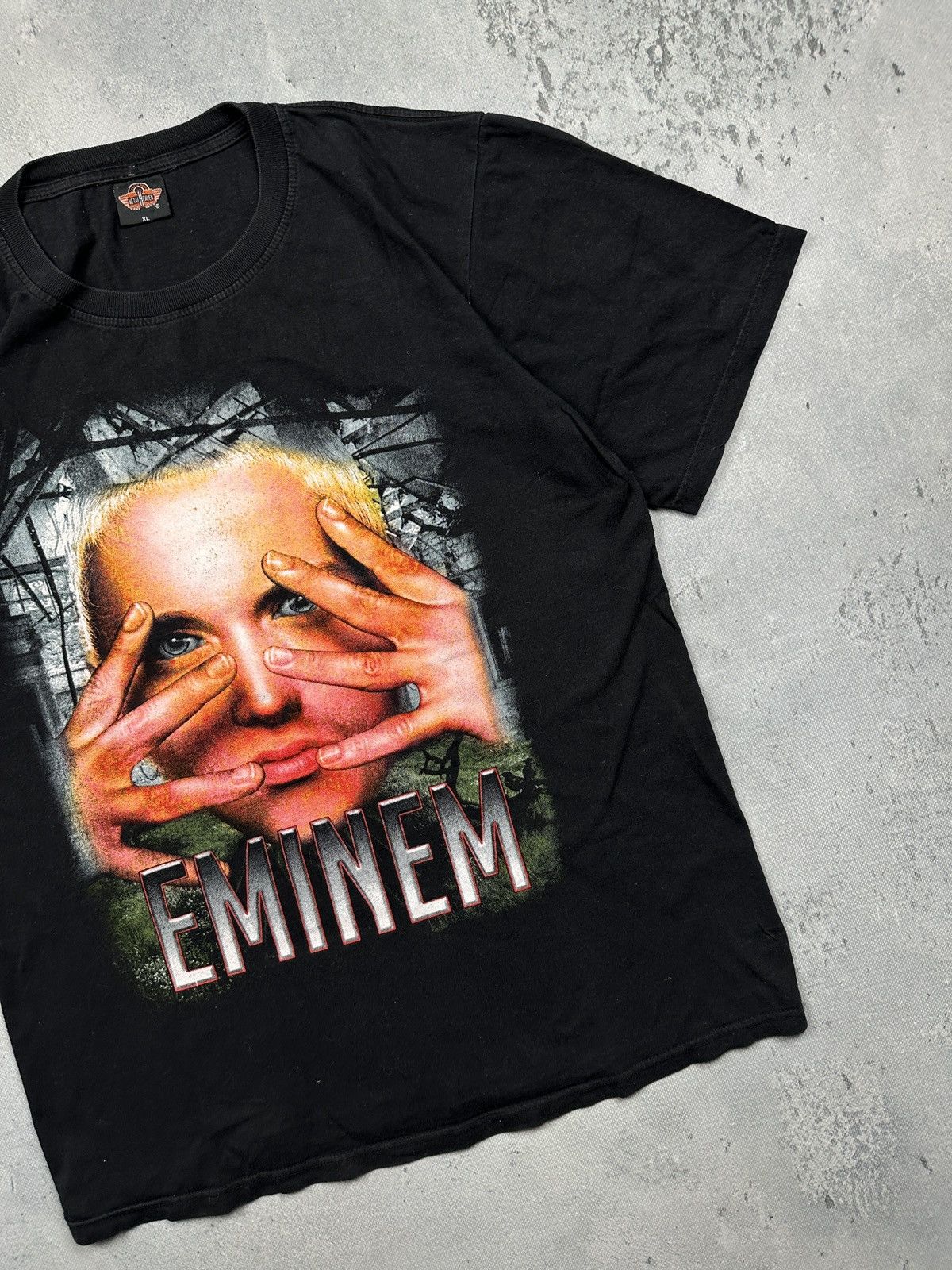 Eminem Vintage Overprint Eminem Graphic Tee Bold Portrait Print 00s Size US L / EU 52-54 / 3 - 4 Thumbnail
