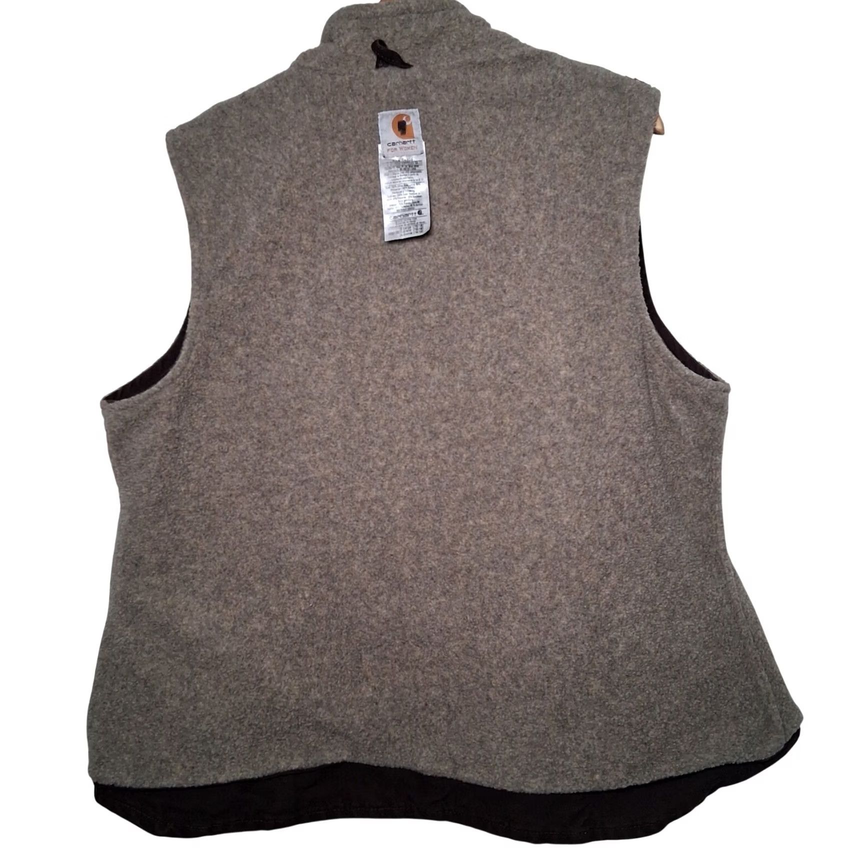 Carhartt VINTAGE Carhartt Vest Women XL Brown Duck Cloth Fleece Lined Workwear WV001 DKB Size XL / US 12-14 / IT 48-50 - 3 Thumbnail