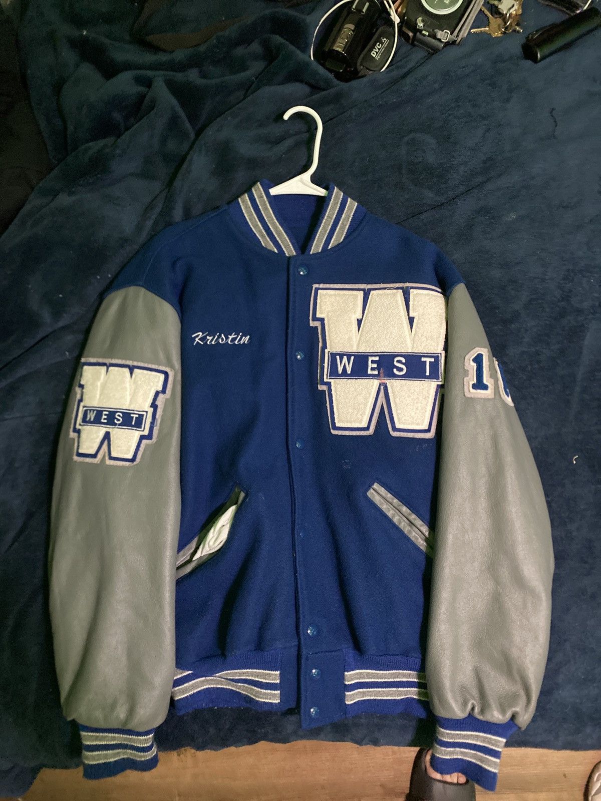 Vintage Blue Varsity Jacket Size US M / EU 48-50 / 2 - 1 Thumbnail