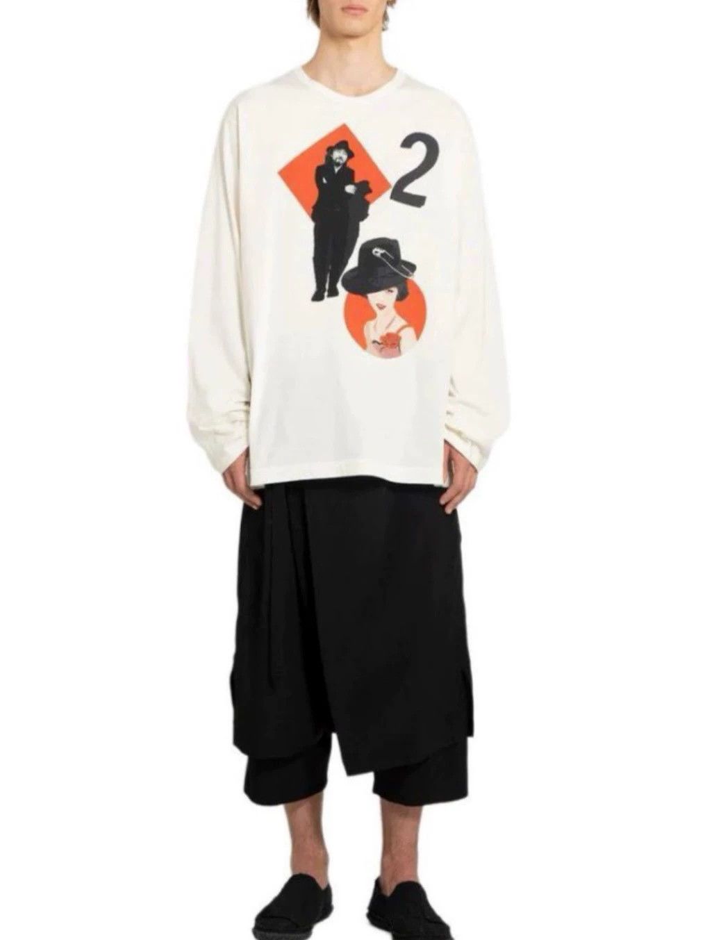 Yohji Yamamoto Yohji Yamamoto 24SS Poker Print Long Sleeve Tee Size US L / EU 52-54 / 3 - 4 Thumbnail