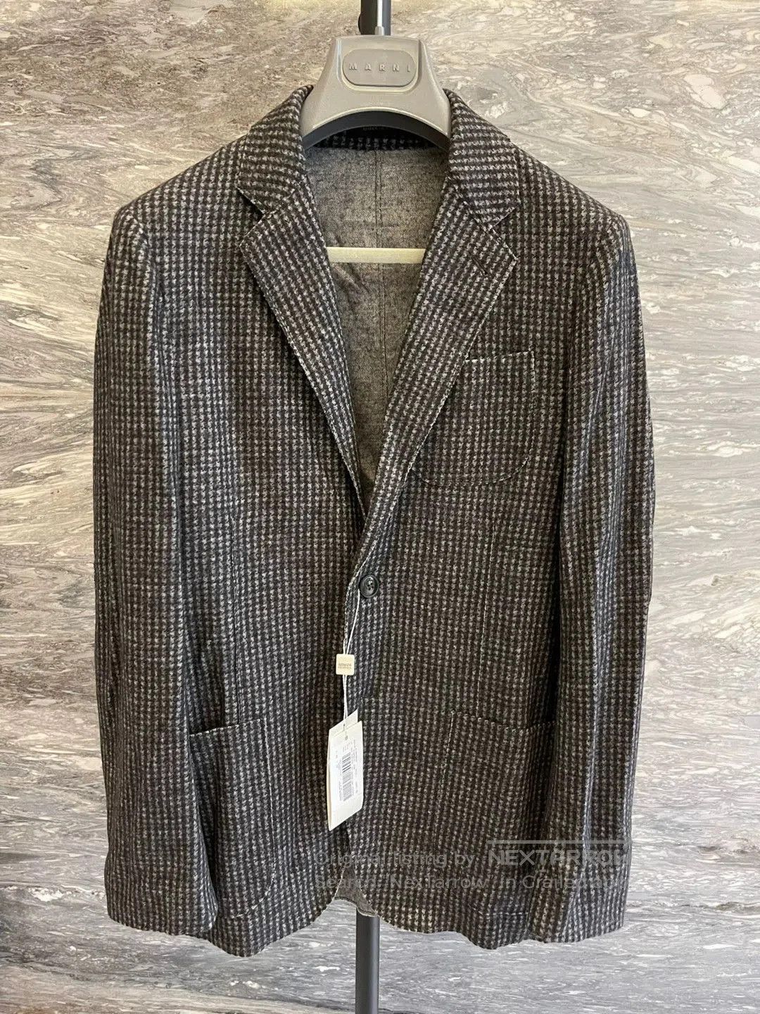Armani Collezioni Armani Collezioni Houndstooth Wool Blazer. Size US S / EU 44-46 / 1 - 1 Thumbnail