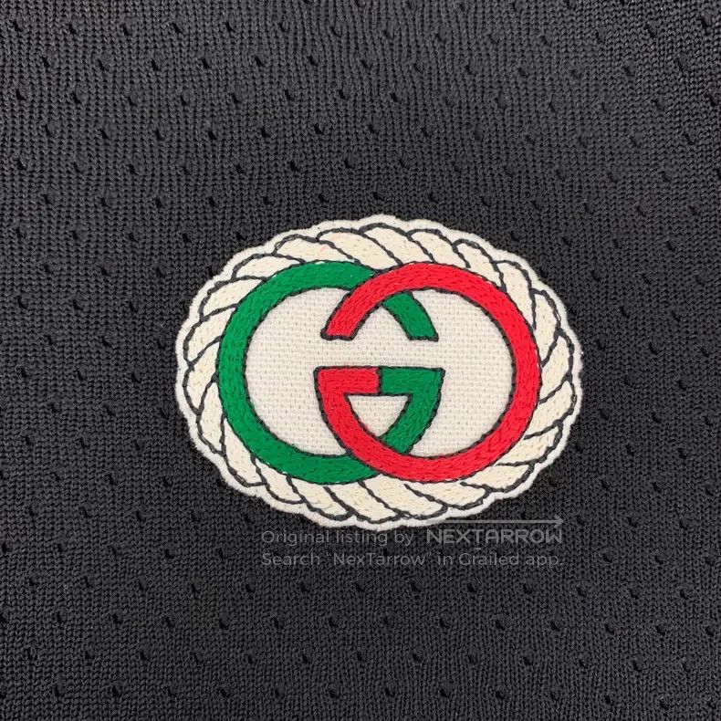 Gucci Gucci Black logo embroidered stand-up collar zipper long-s Size US S / EU 44-46 / 1 - 5 Thumbnail