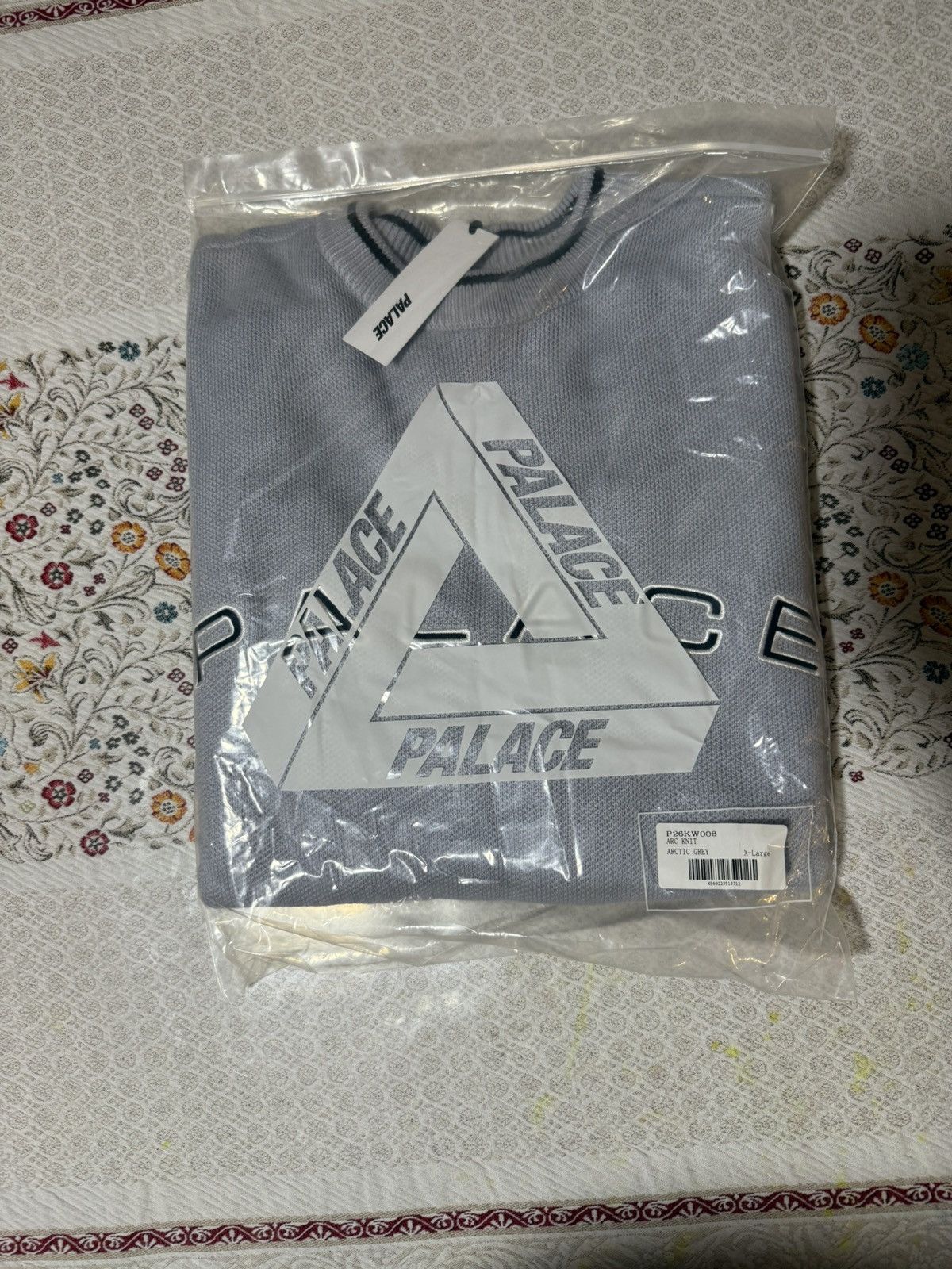 Palace Palace ARC KNIT ARCTIC GREY Logo Sweater in Men’s Size XL Size US XL / EU 56 / 4 - 4 Thumbnail