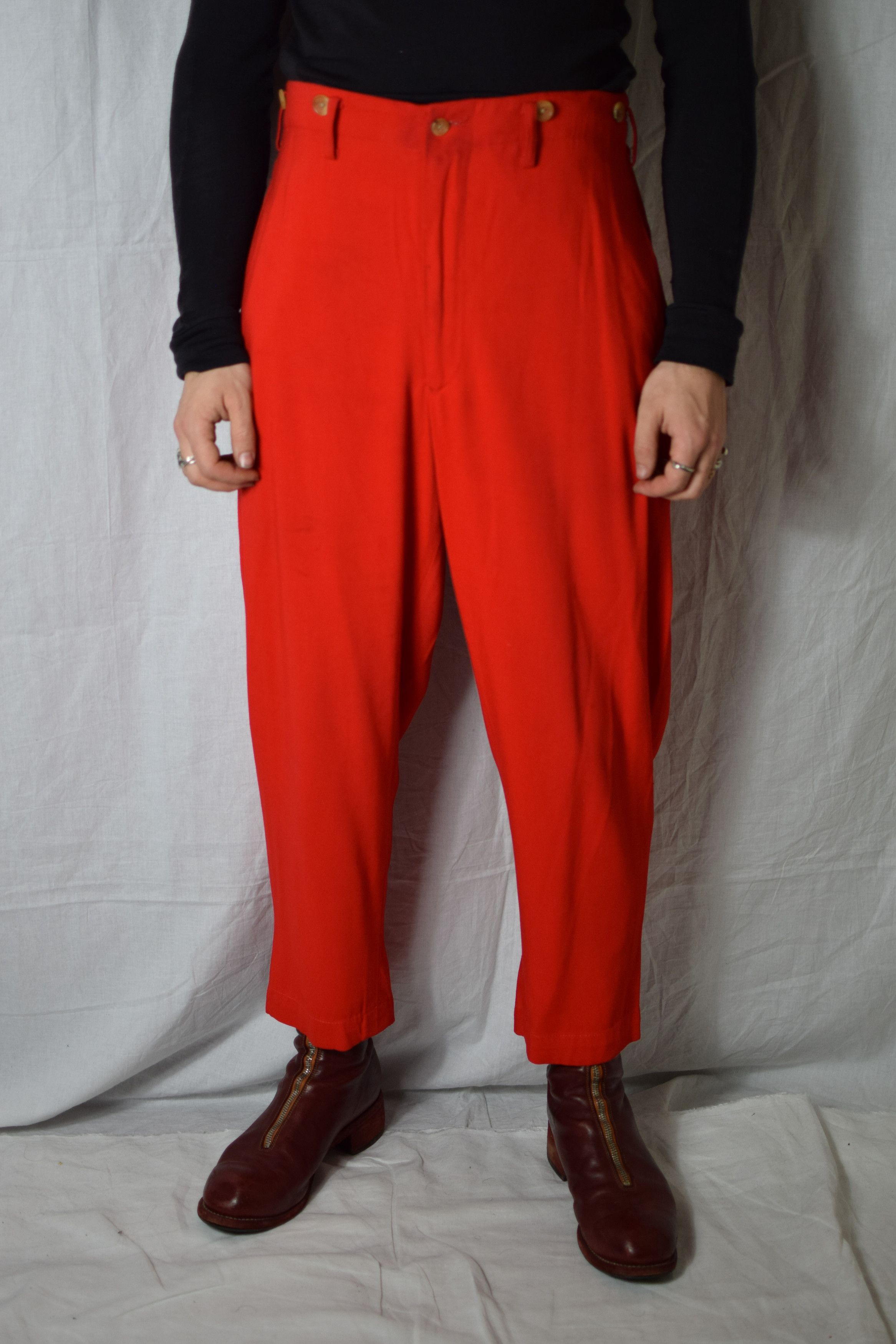 Yohji Yamamoto YYPH Archive 80's Red Pants Size US 32 / EU 48 - 1 Thumbnail