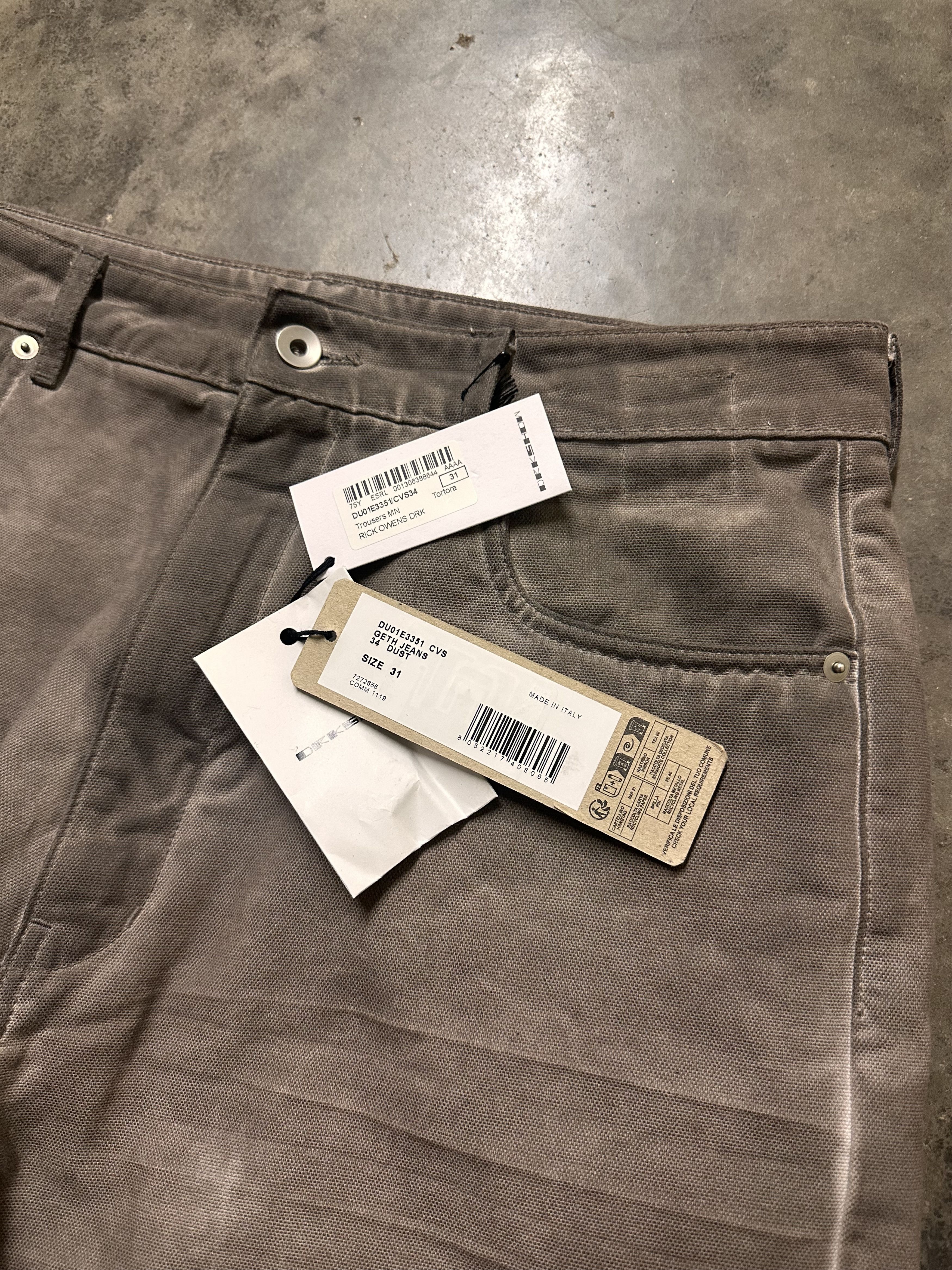 Rick Owens Rick Owens Dust Baggy Carpenter Jeans Size US 31 - 4 Thumbnail