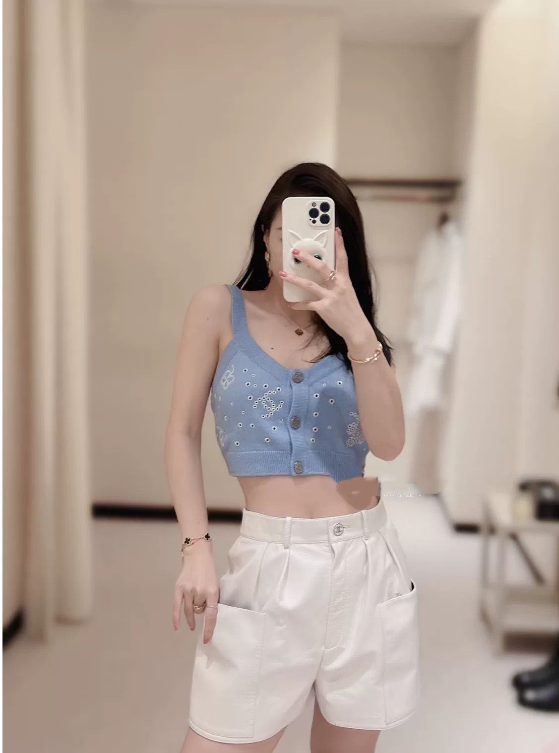 Chanel Chanel 23P Blue Knit Vest Size XXS / US 00 / IT 34 - 1 Thumbnail