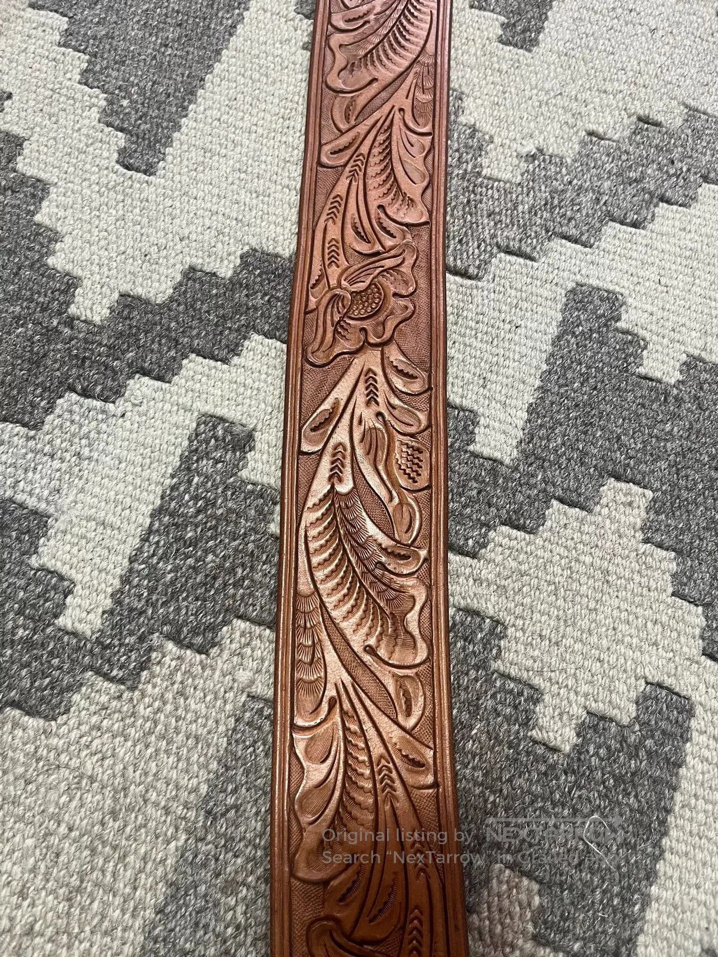 RRL Ralph Lauren Ralph Lauren Handcrafted Embossed Belt. Size ONE SIZE - 3 Thumbnail