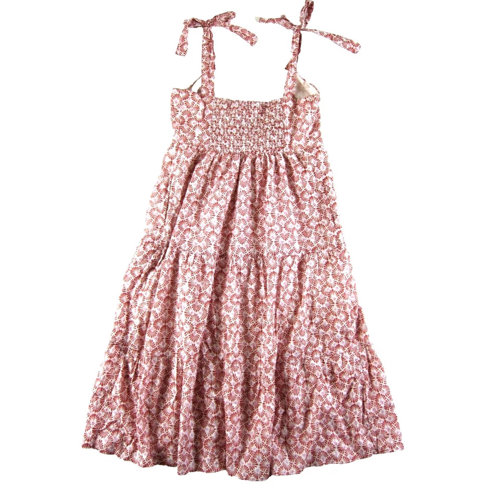 Vintage C&C California Pink Cotton Shoulder Tie Tiered Pocket Long Maxi Tank Sun Dress M Size M / US 6-8 / IT 42-44 - 2 Thumbnail