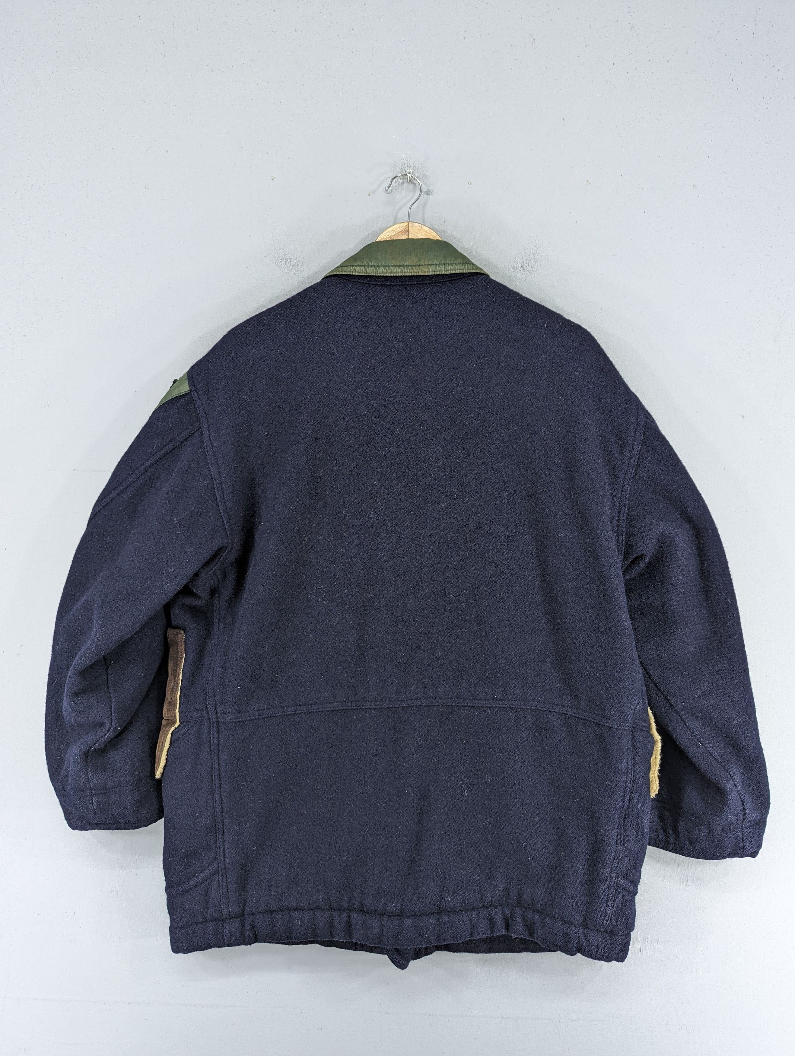 Japanese Brand Vintage Five Pockets Wool/Leather Patches Jacket Size US L / EU 52-54 / 3 - 14 Thumbnail
