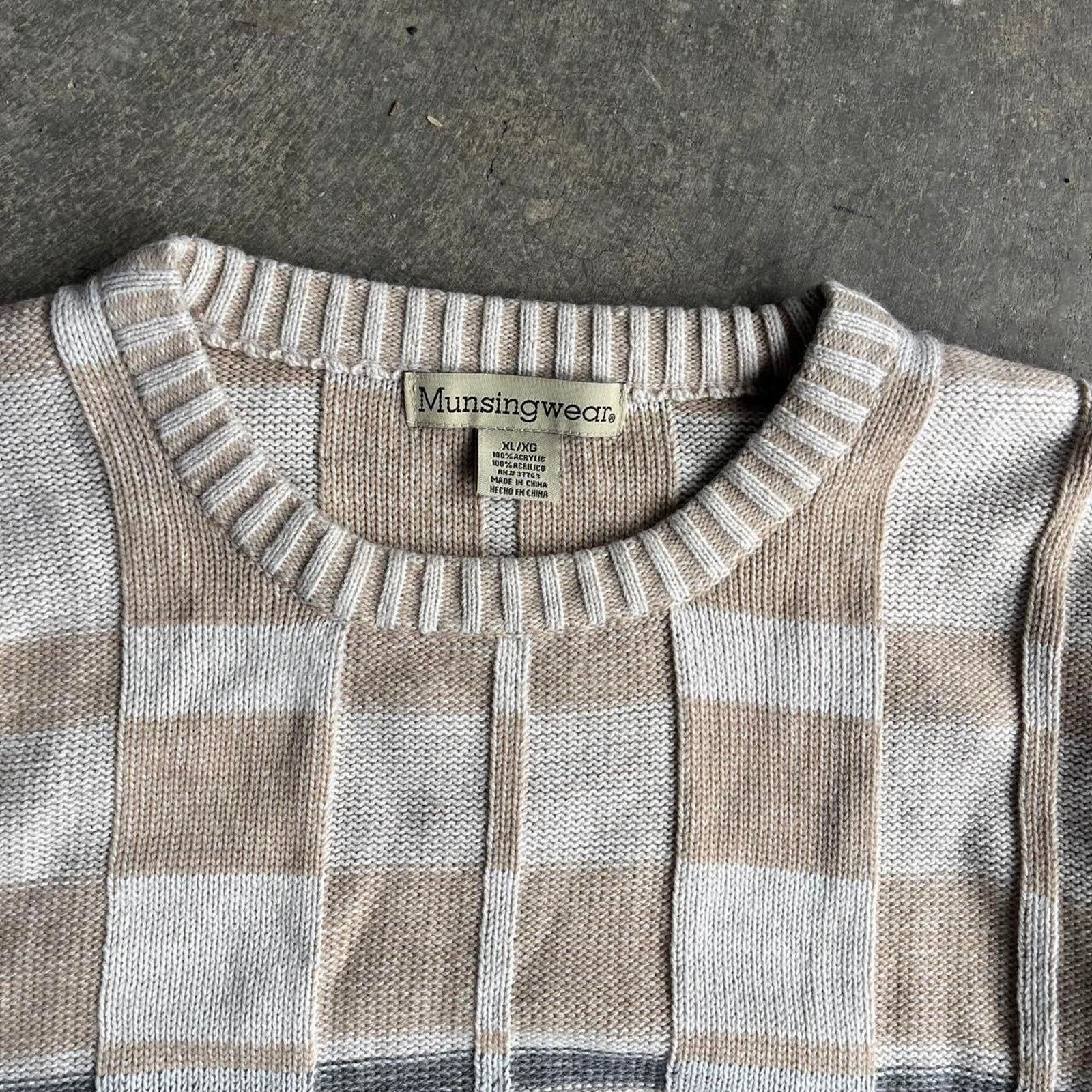 Vintage vintage 200s checkered chunky knit sweater Size US XL / EU 56 / 4 - 3 Thumbnail