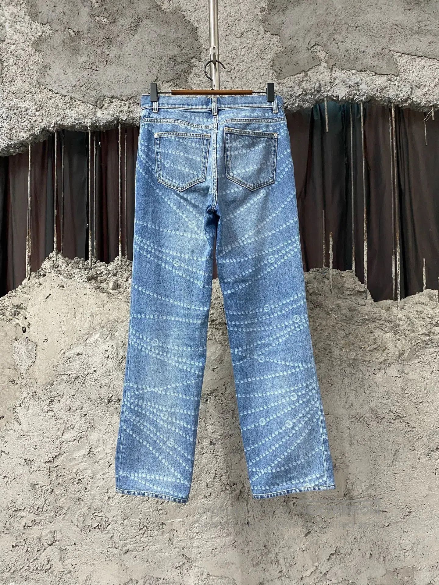 Chanel Chanel Pearl Chain Denim Jeans. Size 37" - 2 Thumbnail