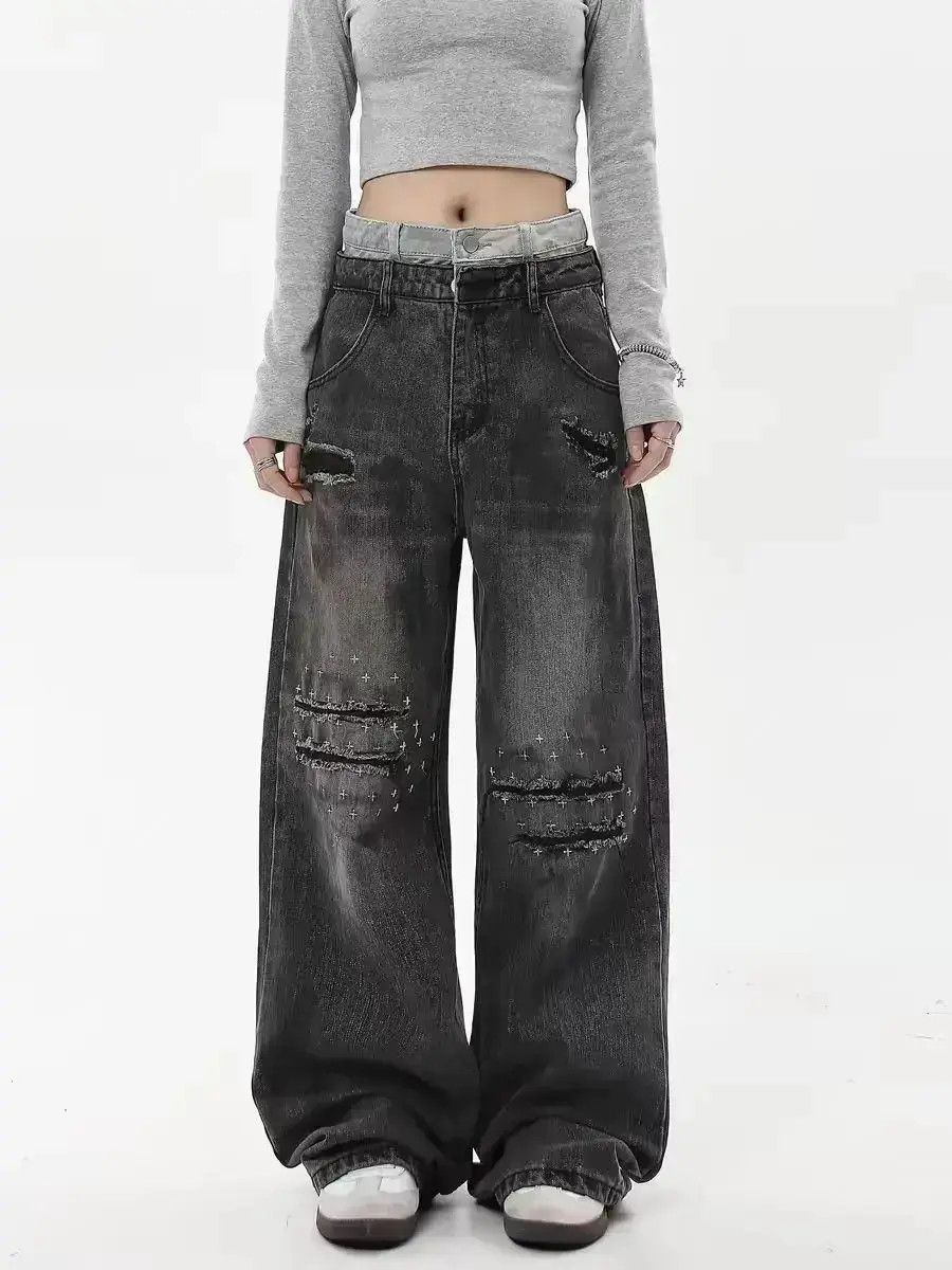 Japanese Brand Dirty old ripped jeans Size US 32 / EU 48 - 6 Thumbnail
