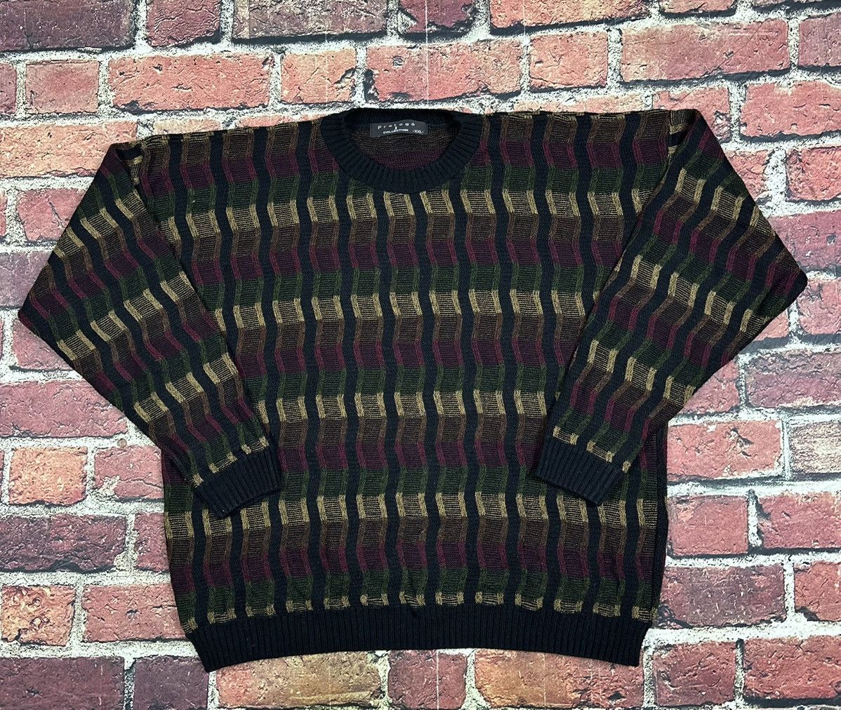 Protege Vintage Protege Collection Sweater Textured 3D Coogi Style Size US XXL / EU 58 / 5 - 1 Thumbnail