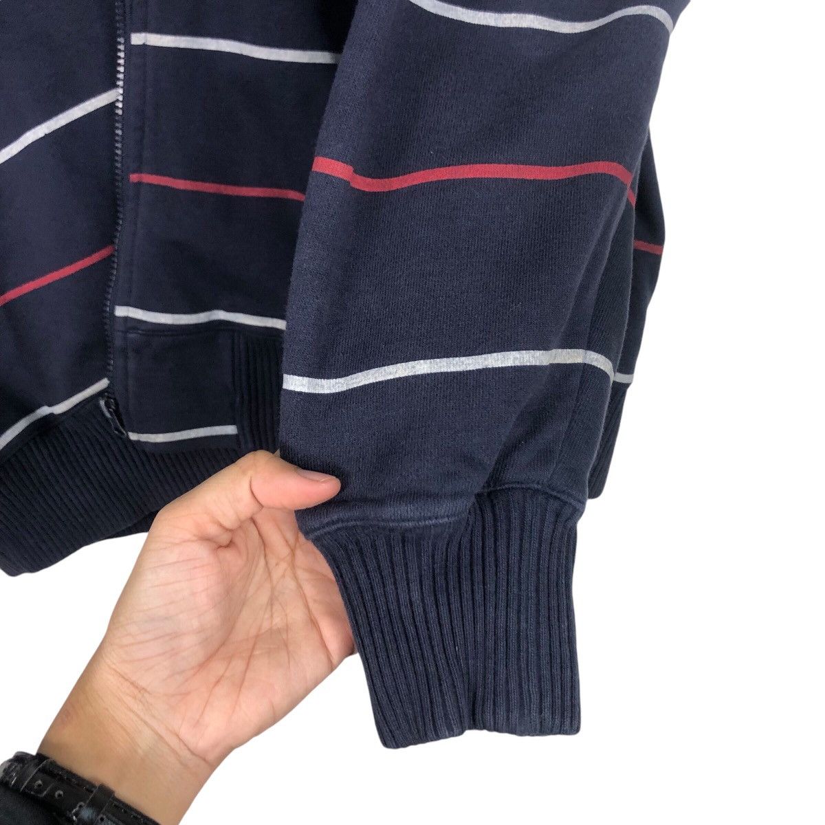 Hang Ten × Japanese Brand × Vintage Vintage Hang Ten Sweater Jacket 90s Collection Stripe Size US L / EU 52-54 / 3 - 13 Thumbnail