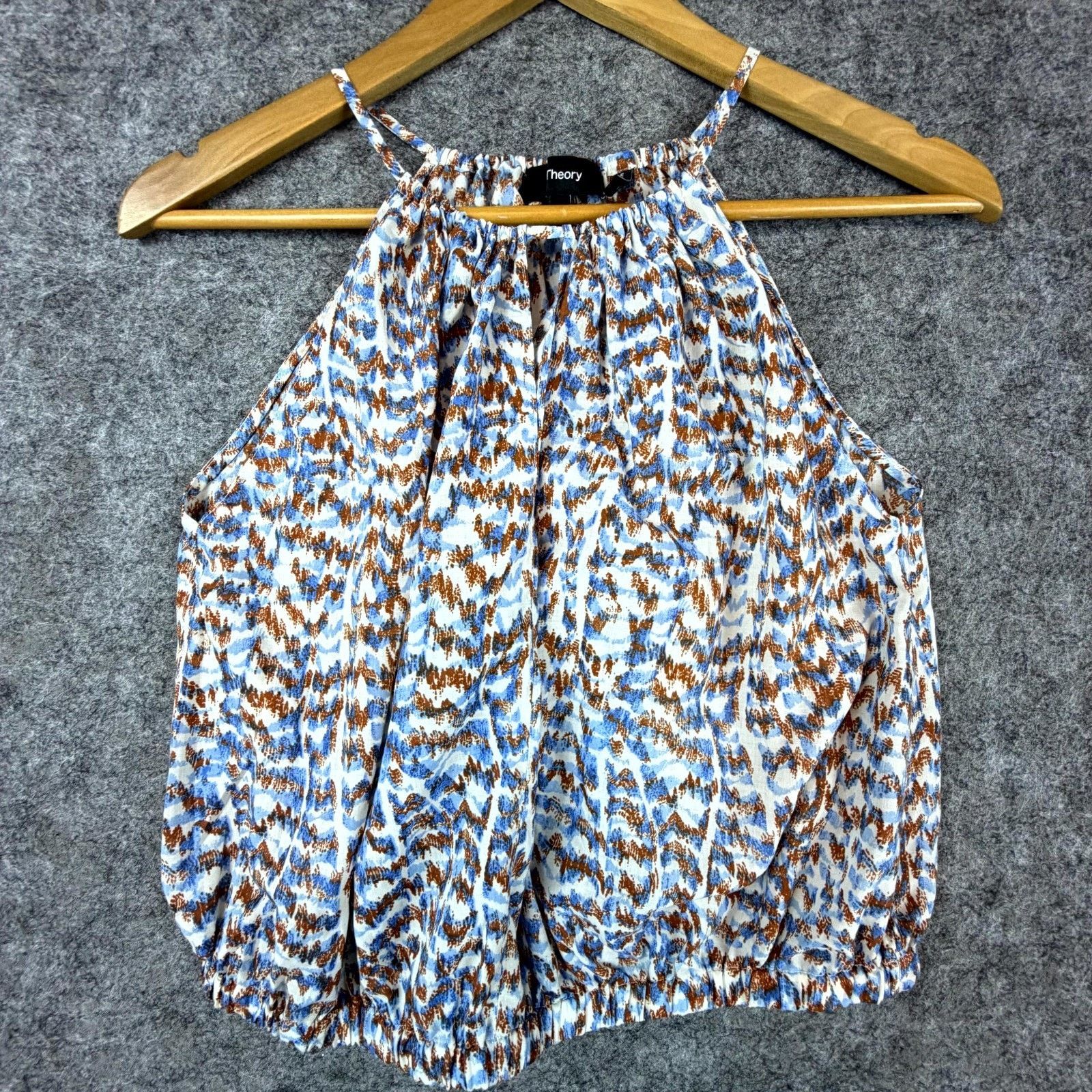 Theory Theory Gathered Camisole Womens XS Chevron Halter Boho Size XS / US 0-2 / IT 36-38 - 1 Thumbnail