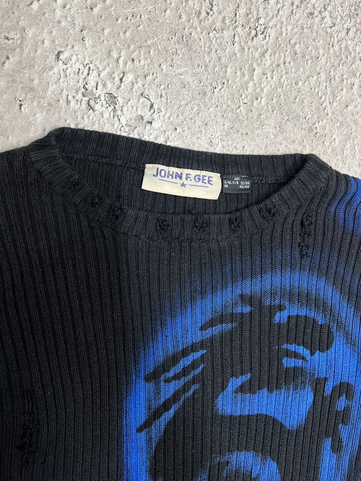 Diesel × Japanese Brand × Junya Watanabe JAPANESE Y2K fashion gothic DIESEL WASHED sweater knitwear Size US L / EU 52-54 / 3 - 6 Thumbnail
