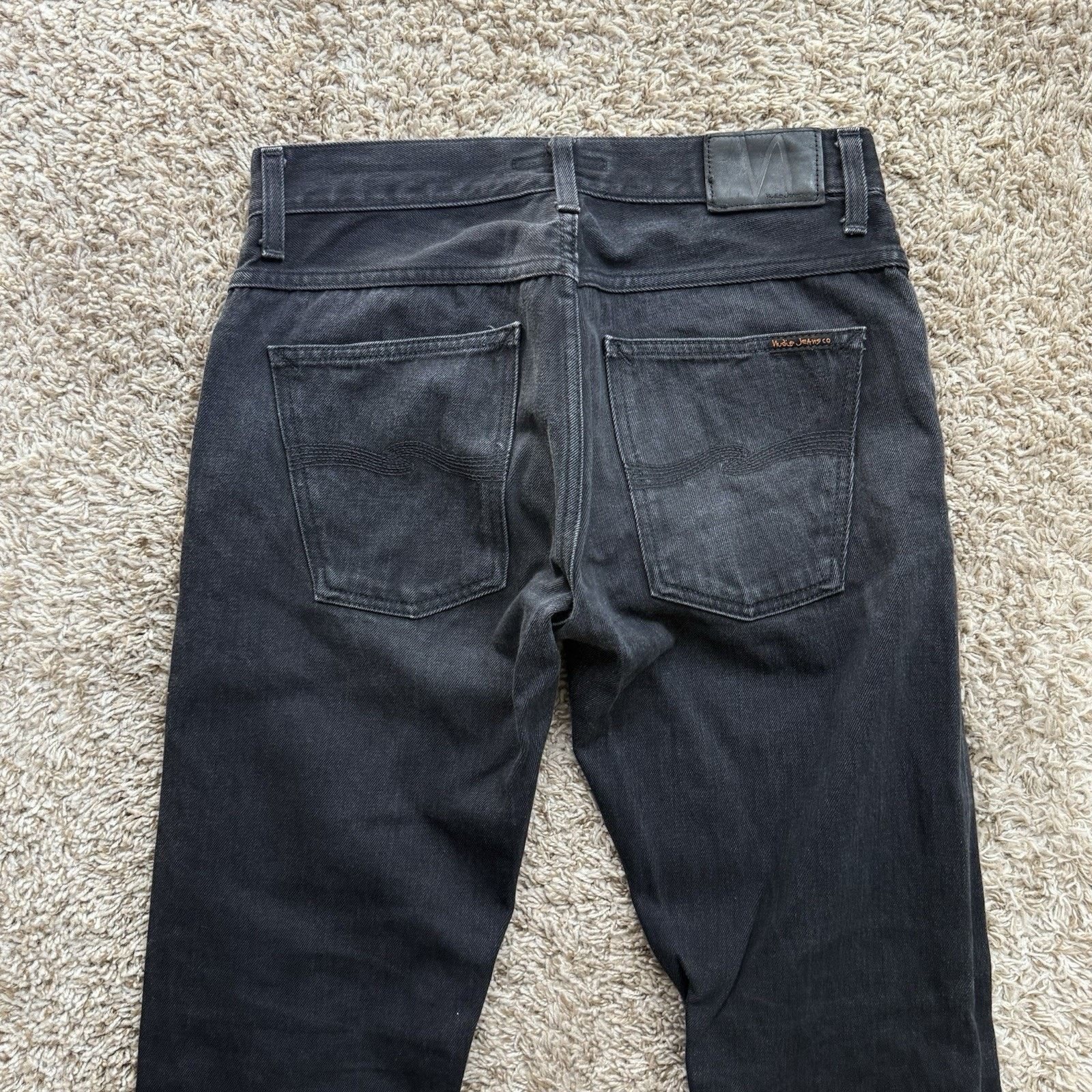 Nudie Jeans Nudie Jeans Grim Tim Dry Black Selvedge Denim Jeans 30x30 Size US 30 / EU 46 - 10 Thumbnail