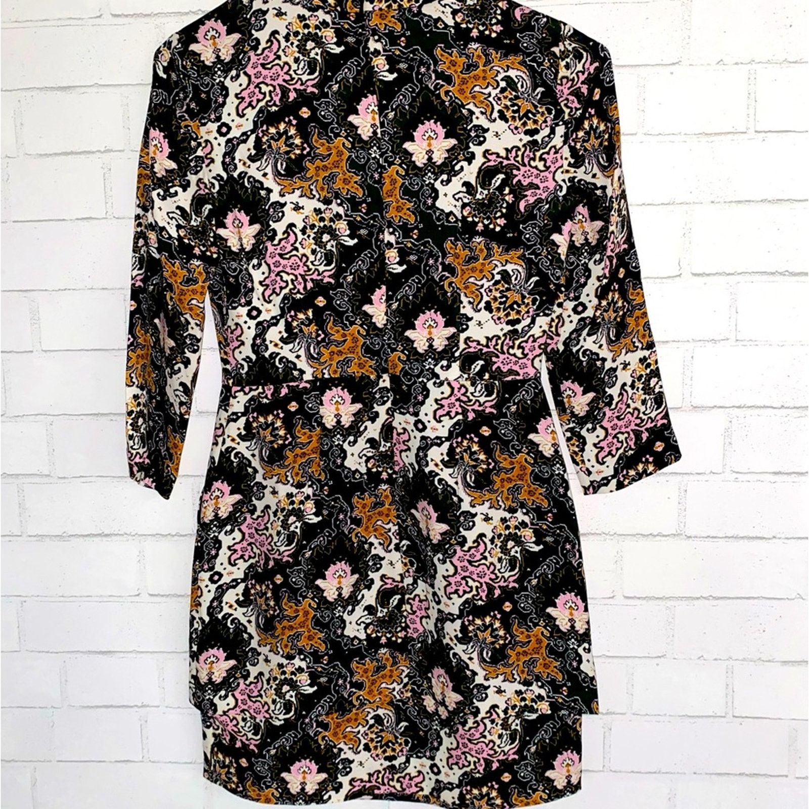 A.L.C. REVOLVE A.L.C. $695 Tordi Print 100% Silk Dress Size 2 EUC Size XS / US 0-2 / IT 36-38 - 5 Thumbnail