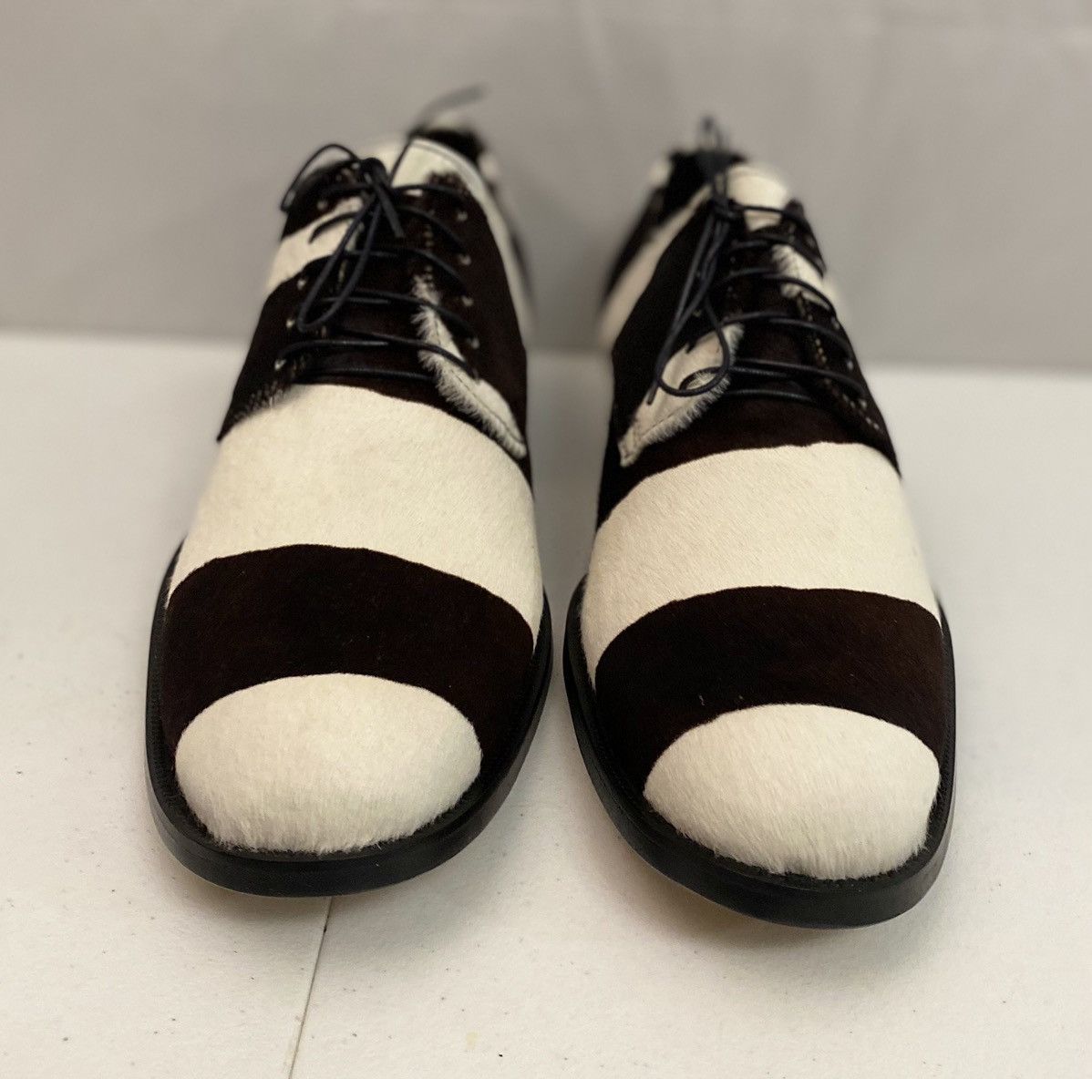Dsquared2 Dsquared2 🇮🇹 Brown/White Pony Hair Zebra Striped Derby 10 NEW Size US 10 / EU 43 - 12 Thumbnail
