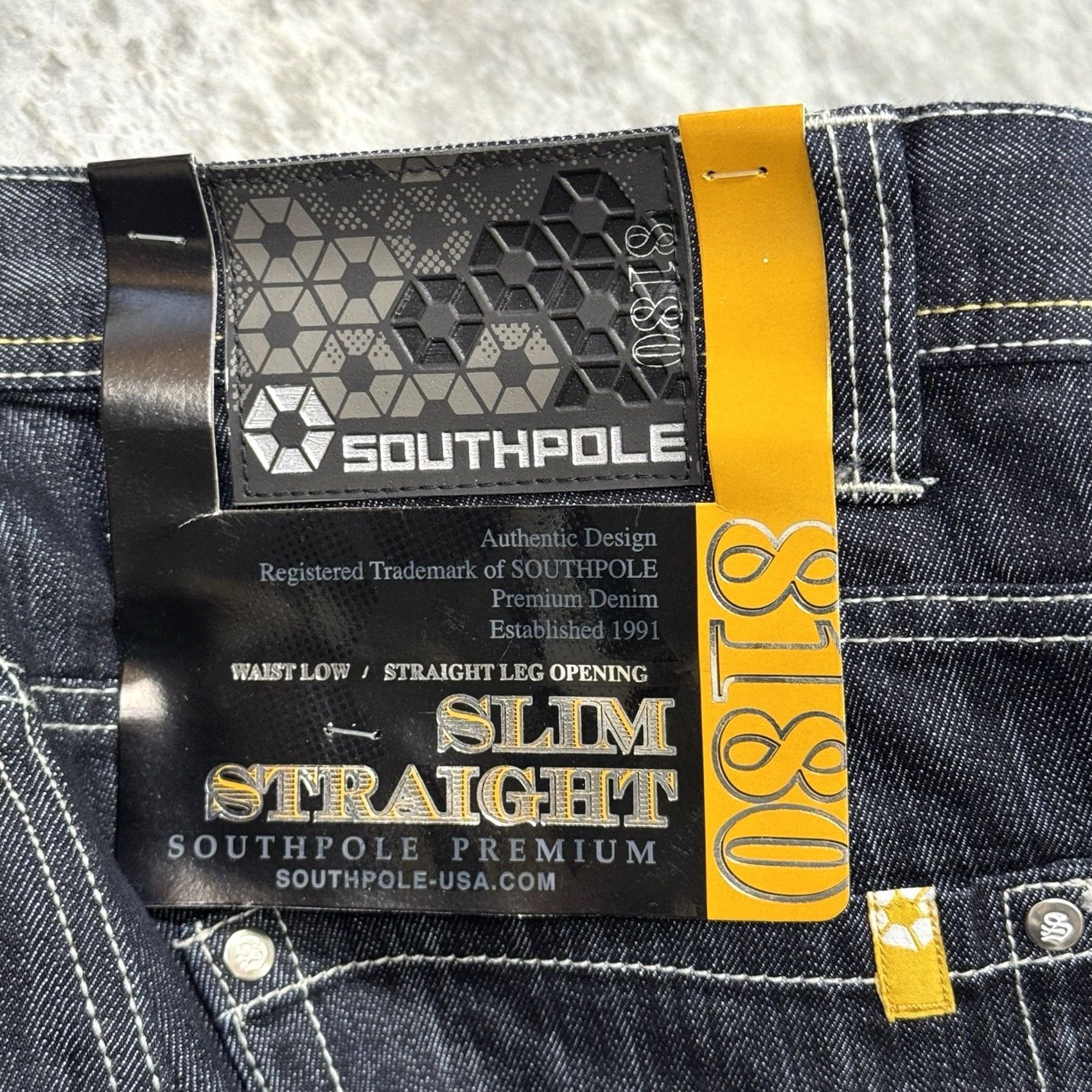 Southpole Southpole Jeans Mens 36 x 34 Indigo Baggy Hip Hop Y2K Vintage NWT 90s Skater Denim Straight 5-Pocket Blue Cotton Blend Jeans Mens Size US 36 / EU 52 - 6 Thumbnail