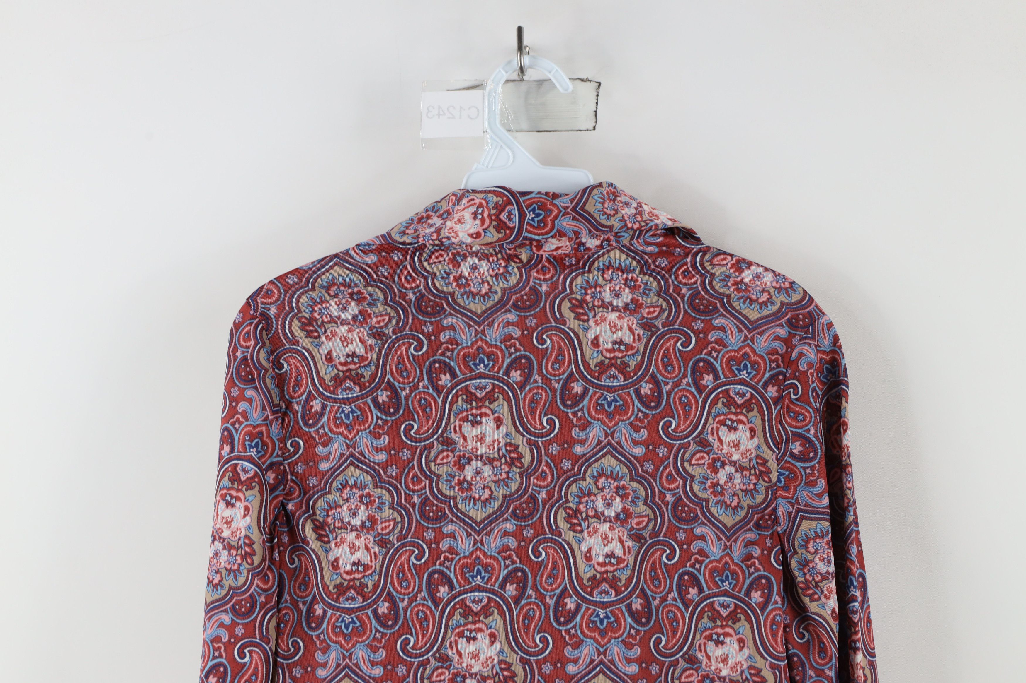 Vintage Vintage 70s Streetwear Knit Collared Button Shirt USA Size M / US 6-8 / IT 42-44 - 9 Thumbnail