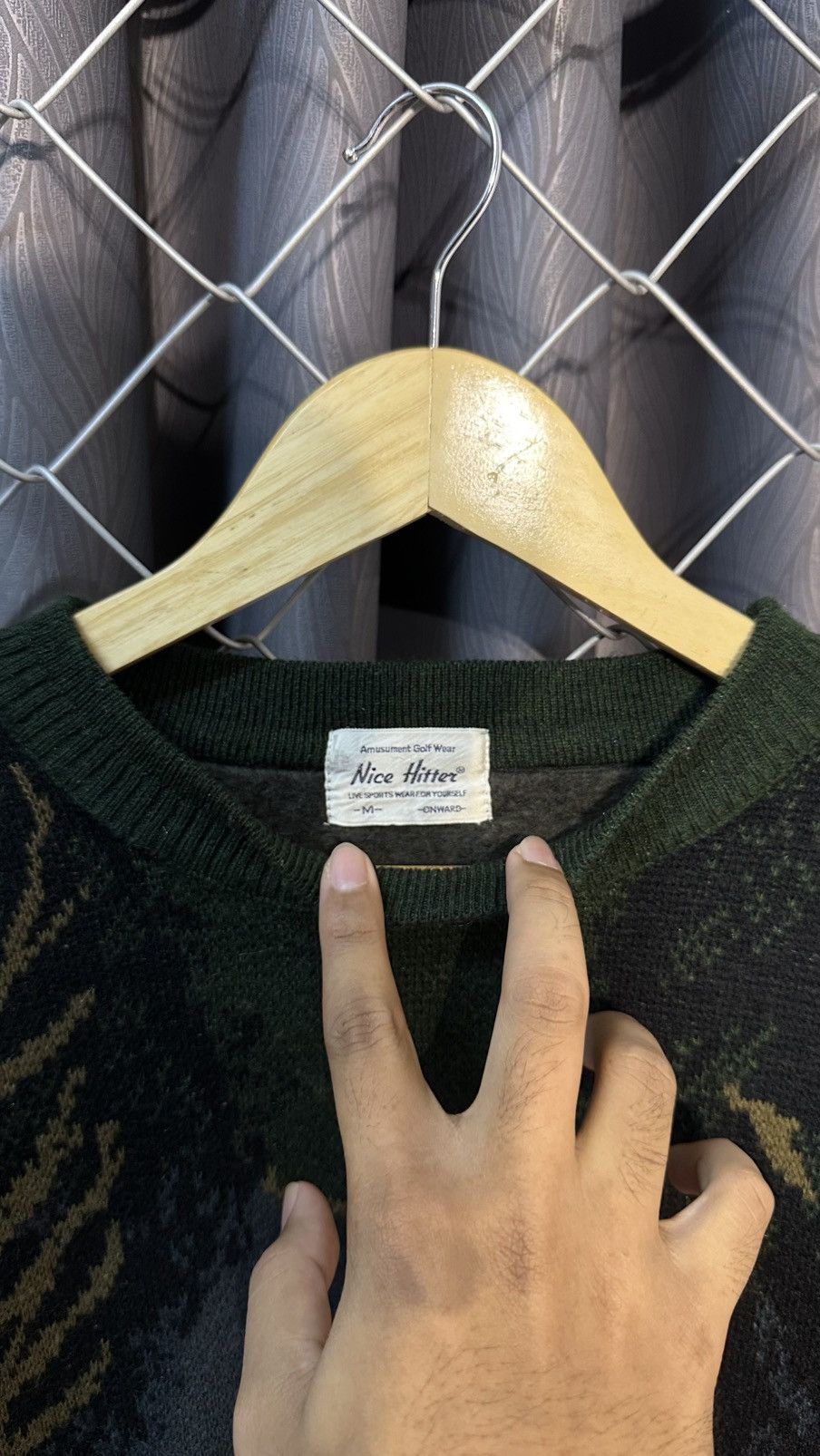 Vintage Vintage Nice Hitter Amusement Golf Wea Jacquard Knit Sweater Size US L / EU 52-54 / 3 - 3 Thumbnail