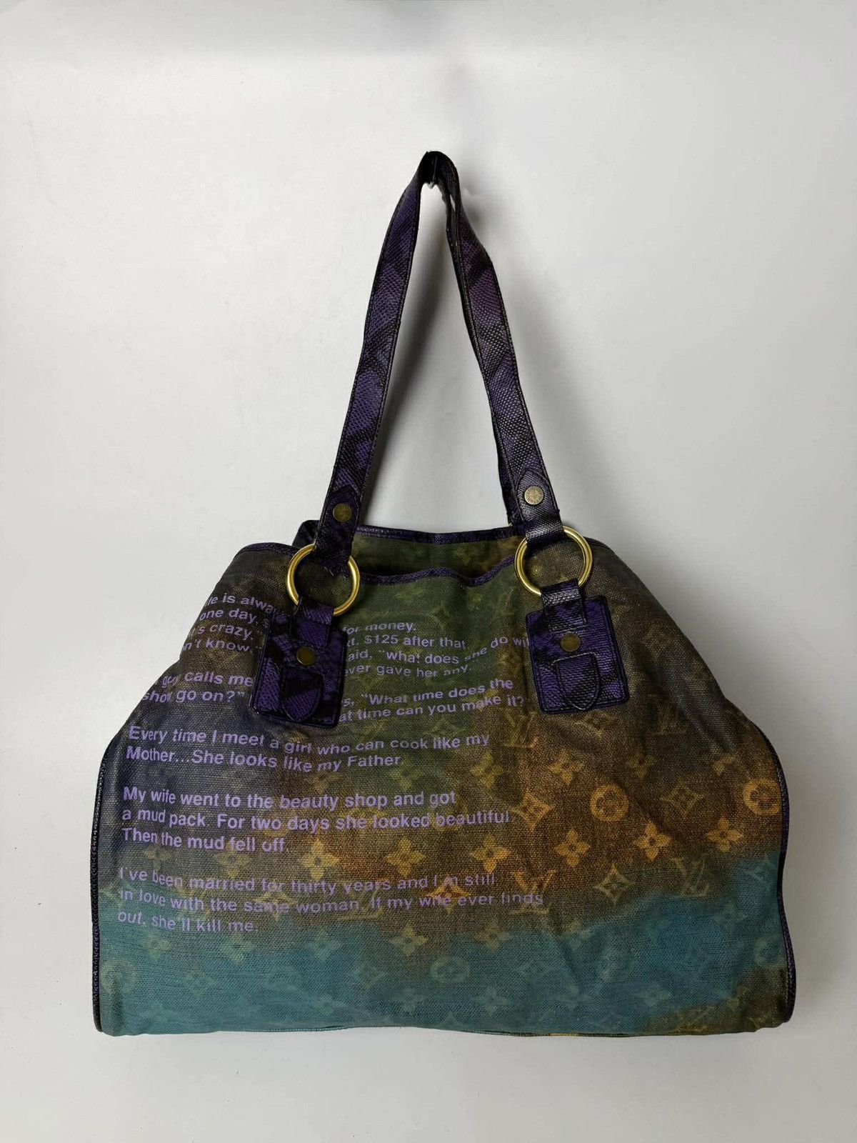 Louis Vuitton Louis Vuitton Richards Prince L.E Heartbreak Jokes Tote Bag Size ONE SIZE - 1 Thumbnail