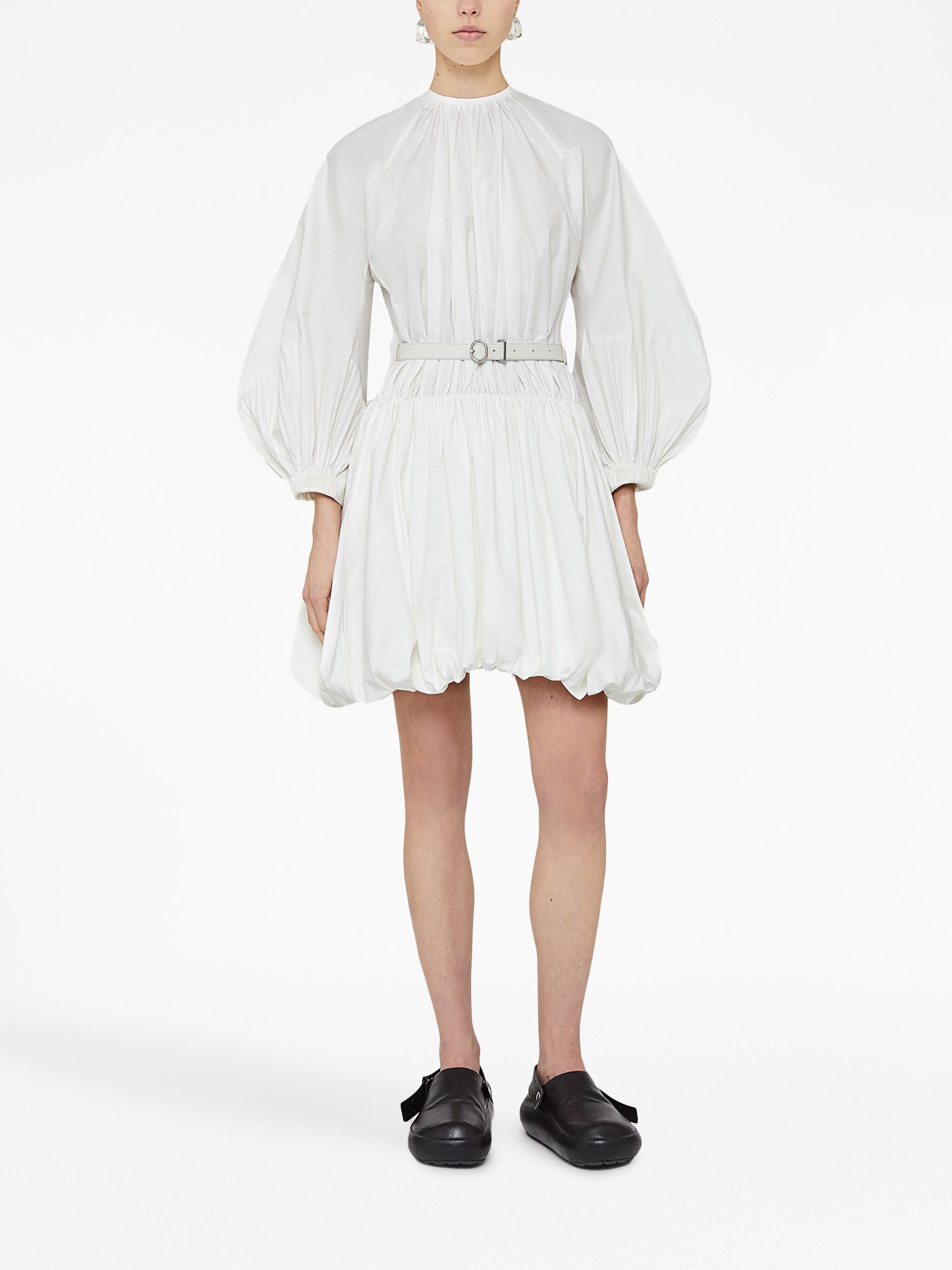 Jil Sander o1loc1c1124 Dress in White Size S / US 4 / IT 40 - 2 Thumbnail