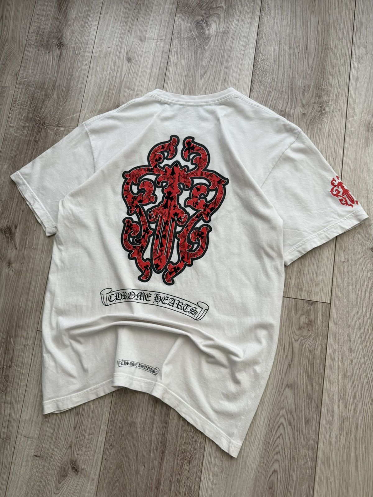 CHROME HEARTS DAGGER EYE CHART　tシャツ Chrome Hearts Eye Chart Dagger T-shirt Men's BlackChrome