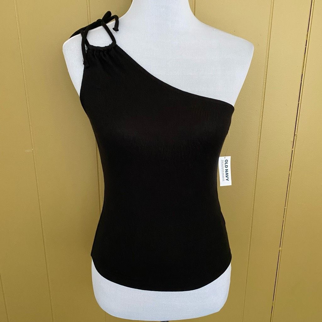 Old Navy Old Navy women XS brand new one shoulder tank top black Size XS / US 0-2 / IT 36-38 - 1 Thumbnail