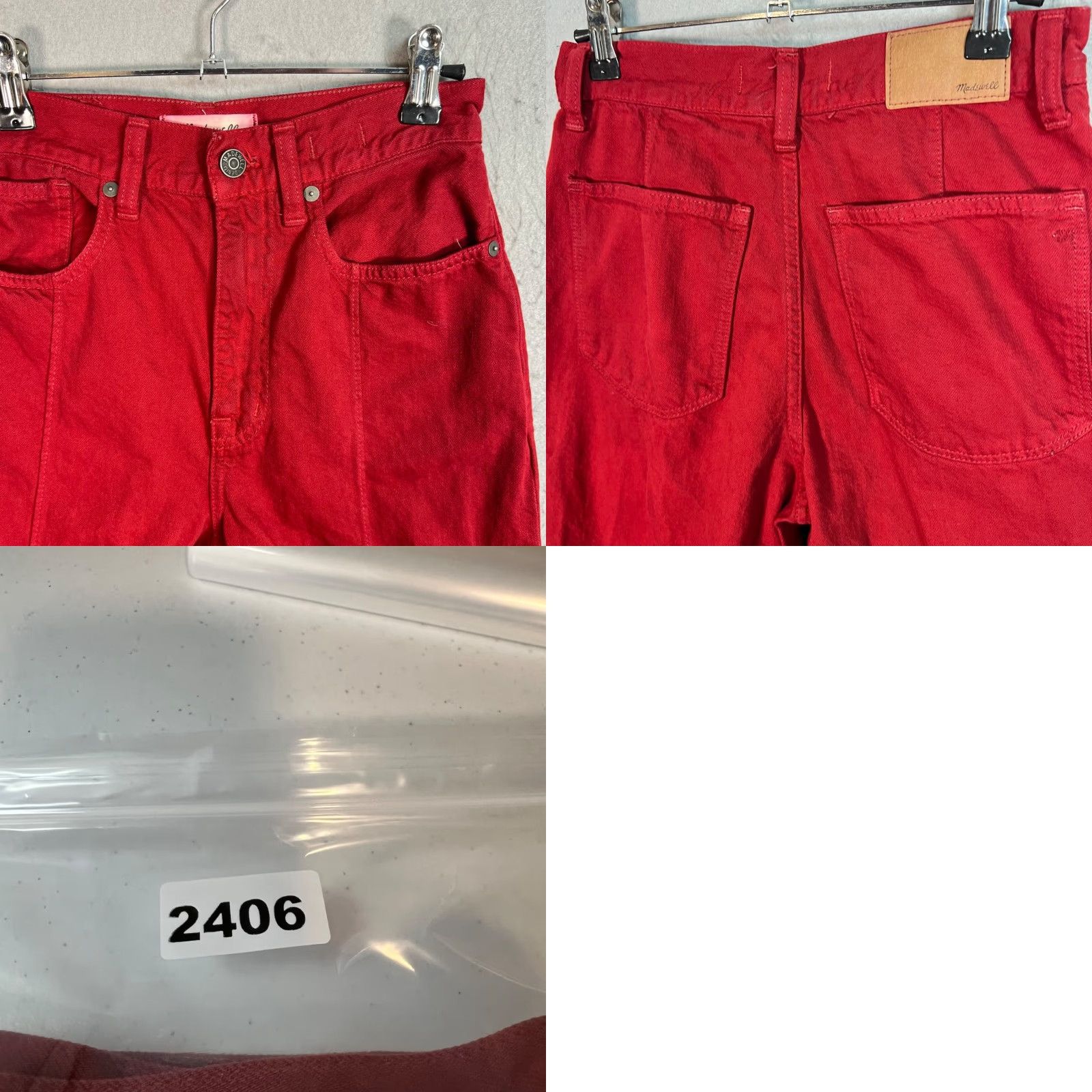 Madewell Madewell Jeans Baggy Straight 24 Adult Womens 24 Deep Red 100% Cotton Denim 5-Pocket Design Vintage: No Size 42" / US 20 - 9 Thumbnail