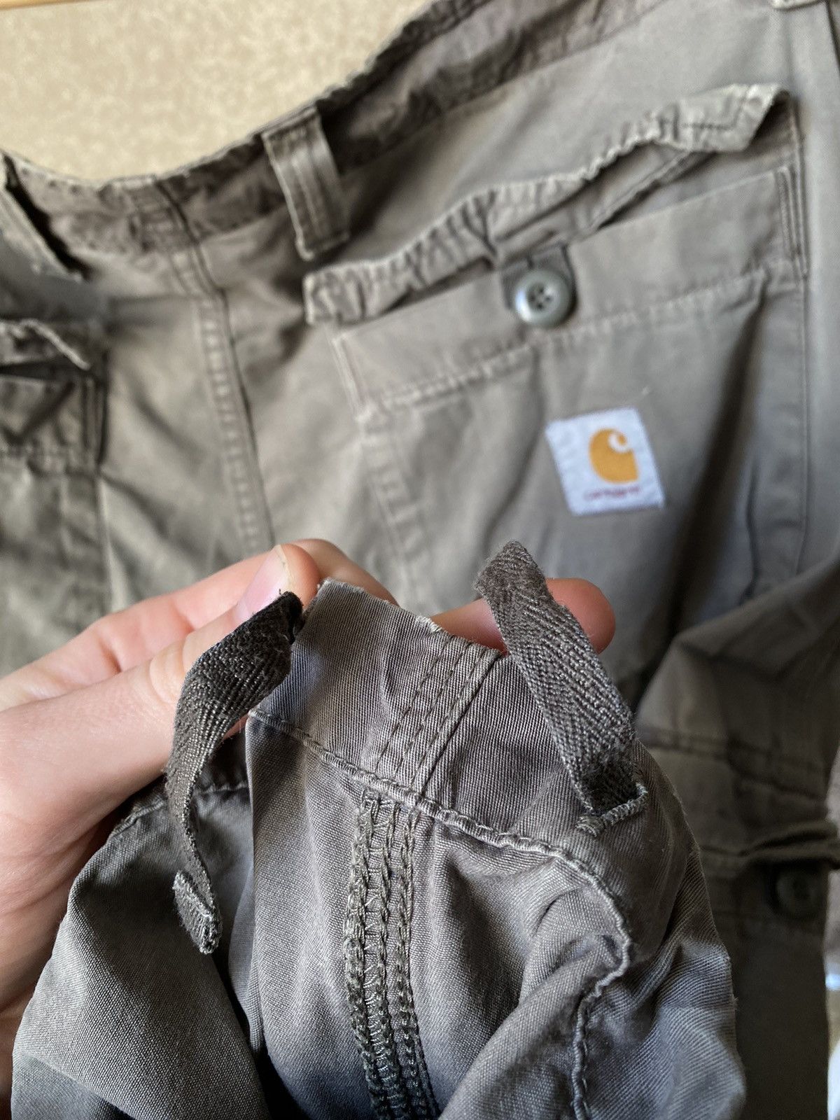 Carhartt × Carhartt Wip × Vintage Vintage Carhartt Cargo Pants Khaki Size US 36 / EU 52 - 10 Thumbnail
