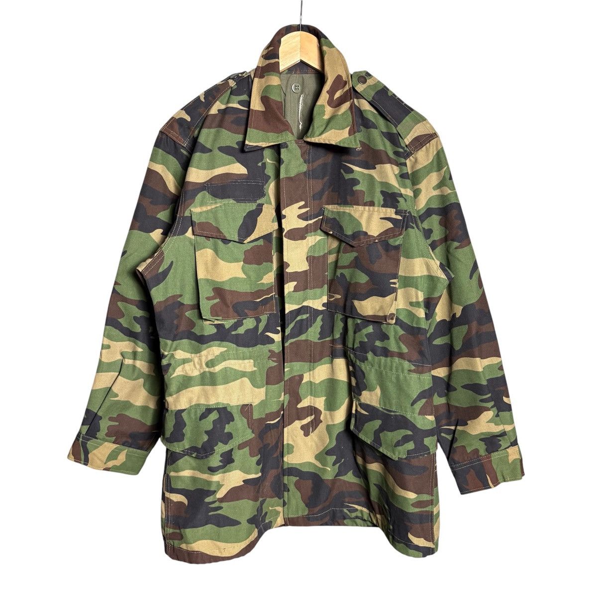 Vintage Vintage 80s Military Army Camo Parka Jacket / 70s Size US M / EU 48-50 / 2 - 1 Thumbnail