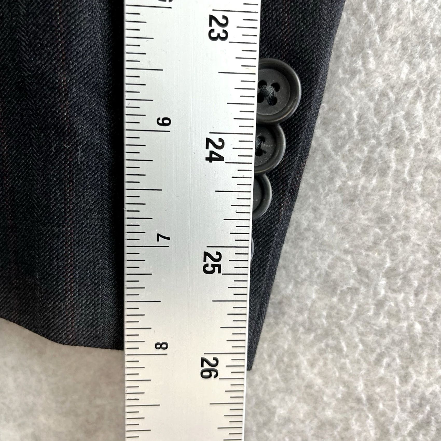 Banana Republic Banana Republic Blazer Jacket Slim Fit Men 40R Wool Pinstripe Blue Modern Business 3-Button 4-Button Inner Pockets Size 40R - 7 Thumbnail