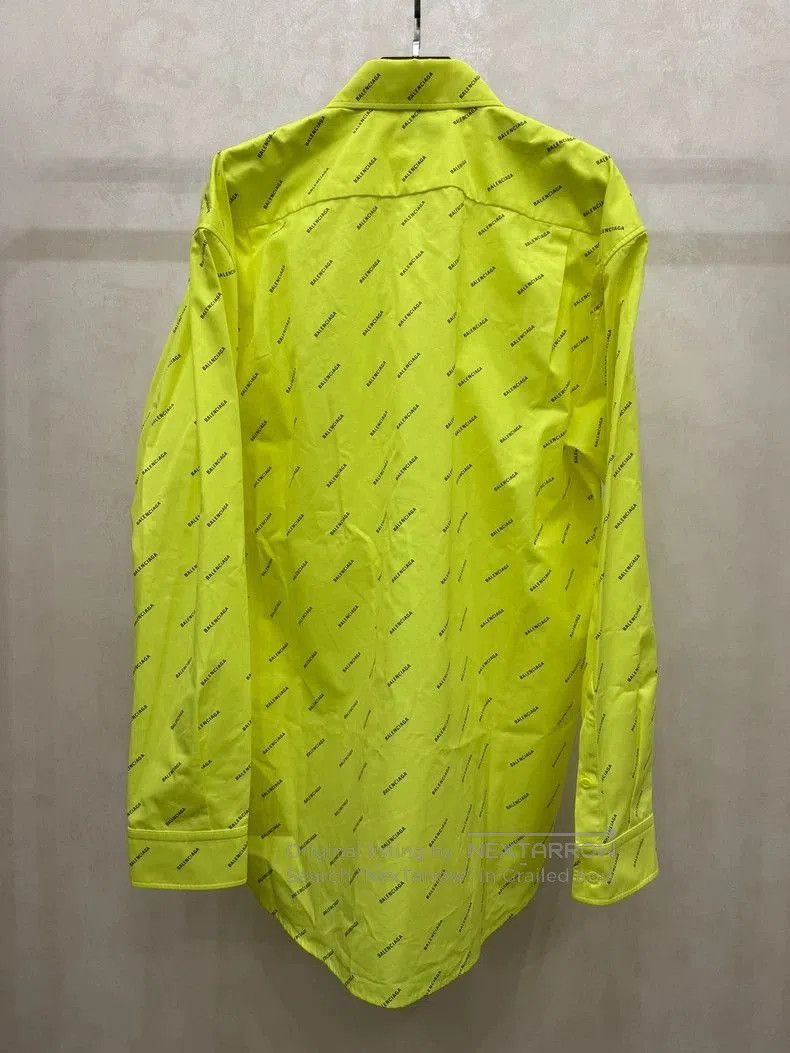 Balenciaga Balenciaga Logo Print Fluorescent Green Shirt. Size US XS / EU 42 / 0 - 2 Thumbnail