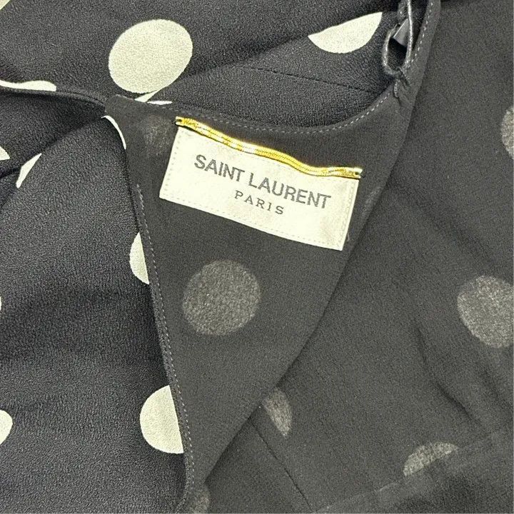 Saint Laurent Paris Saint Laurent Polka Dot Long Sleeve Dress-2507 Size US 40 / EU 56 - 3 Thumbnail