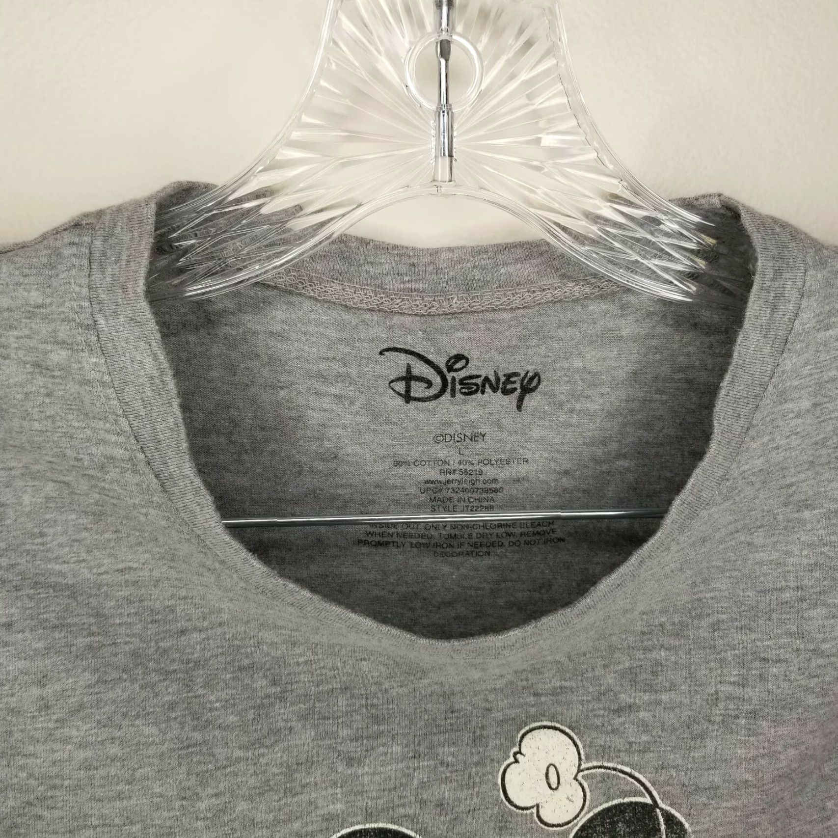 Disney Disney Womens Gray Mickey And Minnie Mouse Cut Bottom T-Shirt Size L Size L / US 10 / IT 46 - 5 Thumbnail