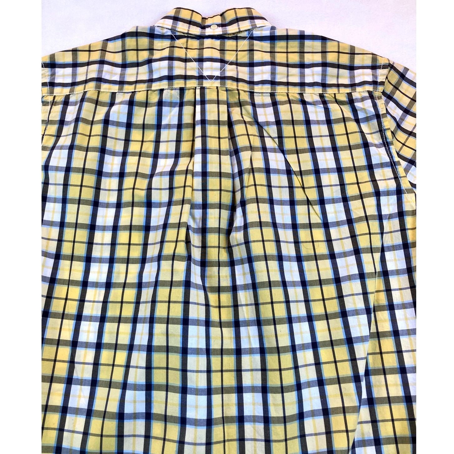 Tommy Hilfiger Tommy Hilfiger Classic Shirt Short Slv Yellow Blue Plaid Med Size US M / EU 48-50 / 2 - 5 Thumbnail