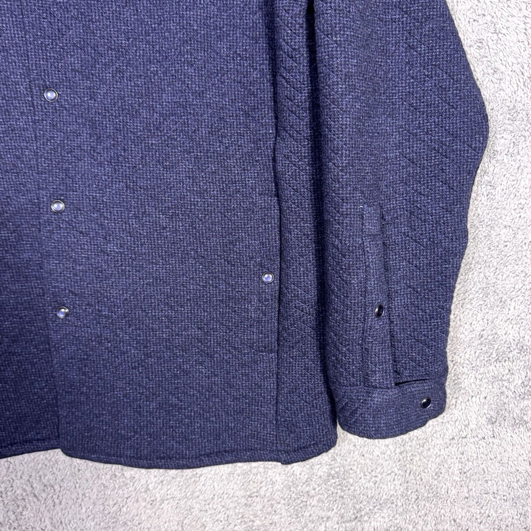 Robert Graham Robert Graham XL Overshirt Pearl Snap Diamond Quilted Shacket Tailor - Mens Blue Size US XL / EU 56 / 4 - 4 Thumbnail