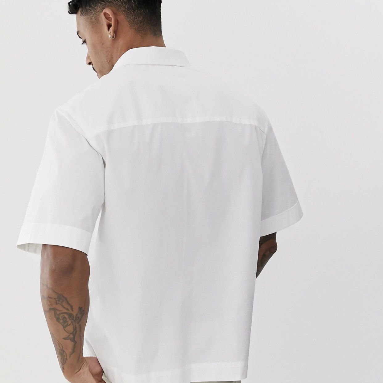 Asos ASOS Boxy Relaxed Shirt In White Size US S / EU 44-46 / 1 - 6 Thumbnail