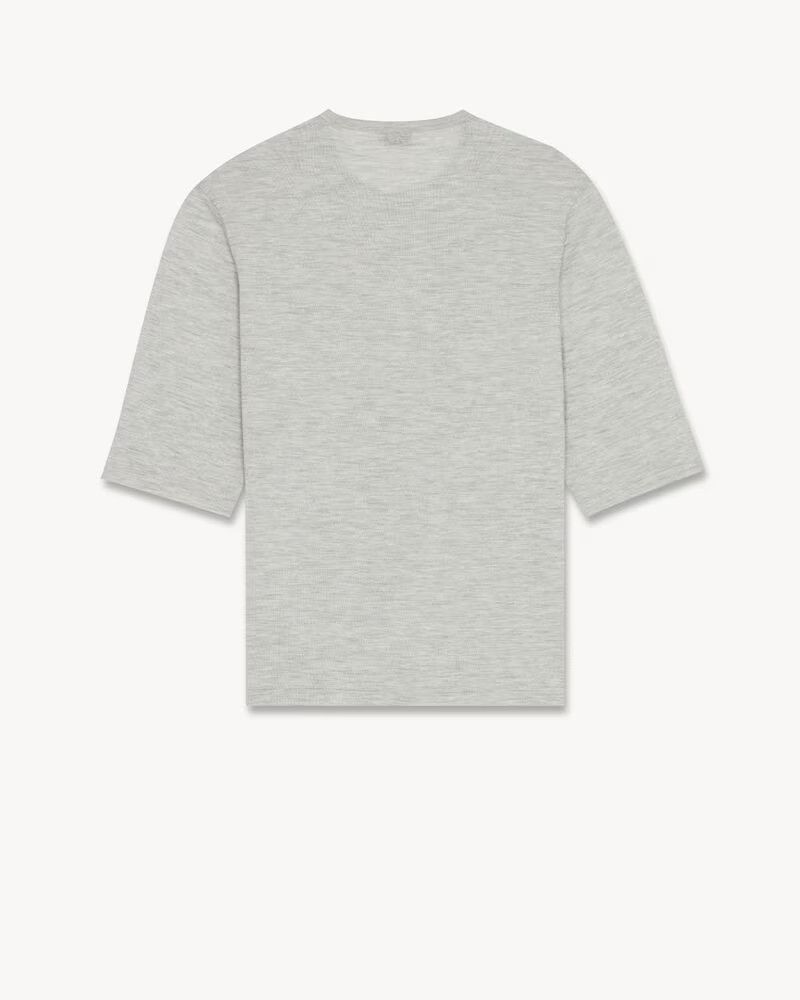 Saint Laurent Paris o1bcso1str0924 Top In Cashmere Wool in Grey Size US L / EU 52-54 / 3 - 2 Thumbnail