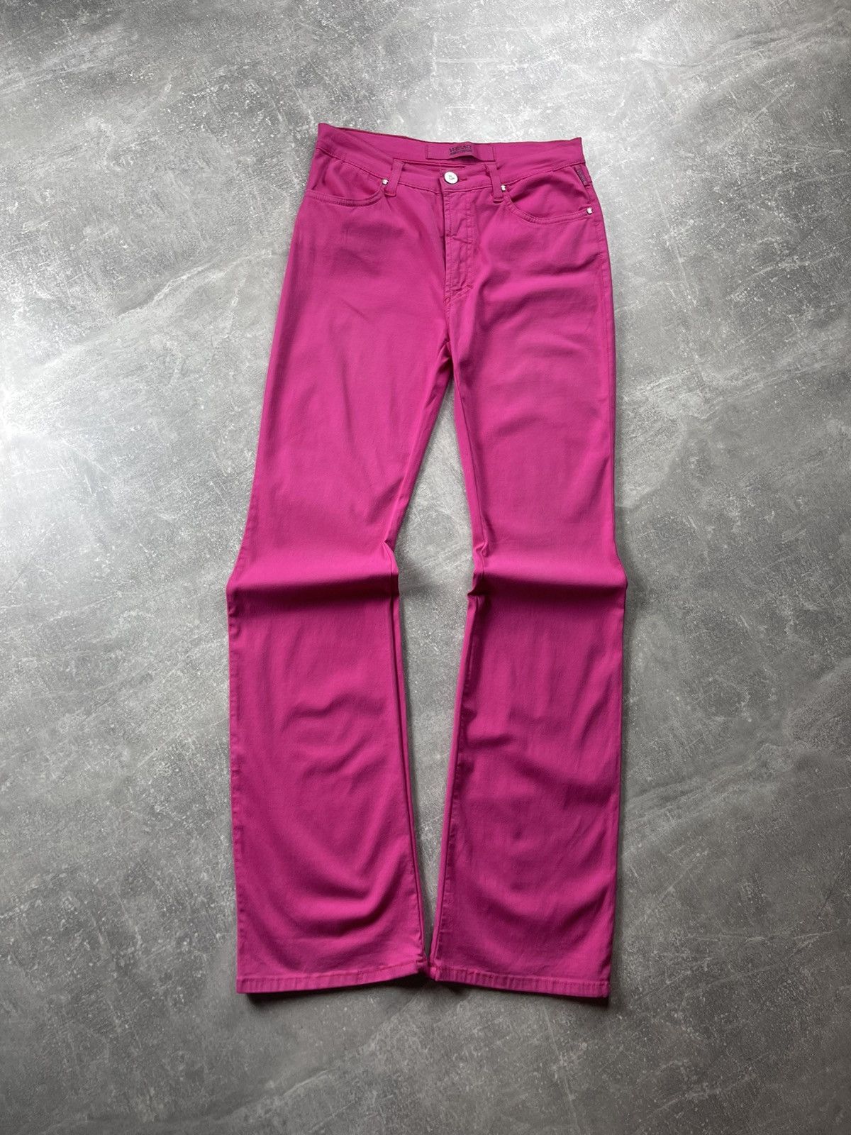 Versace Jeans Couture Vintage Versace Jeans Couture Y2K Fuchsia Flared Pants Size 30" / US 8 / IT 44 - 8 Thumbnail