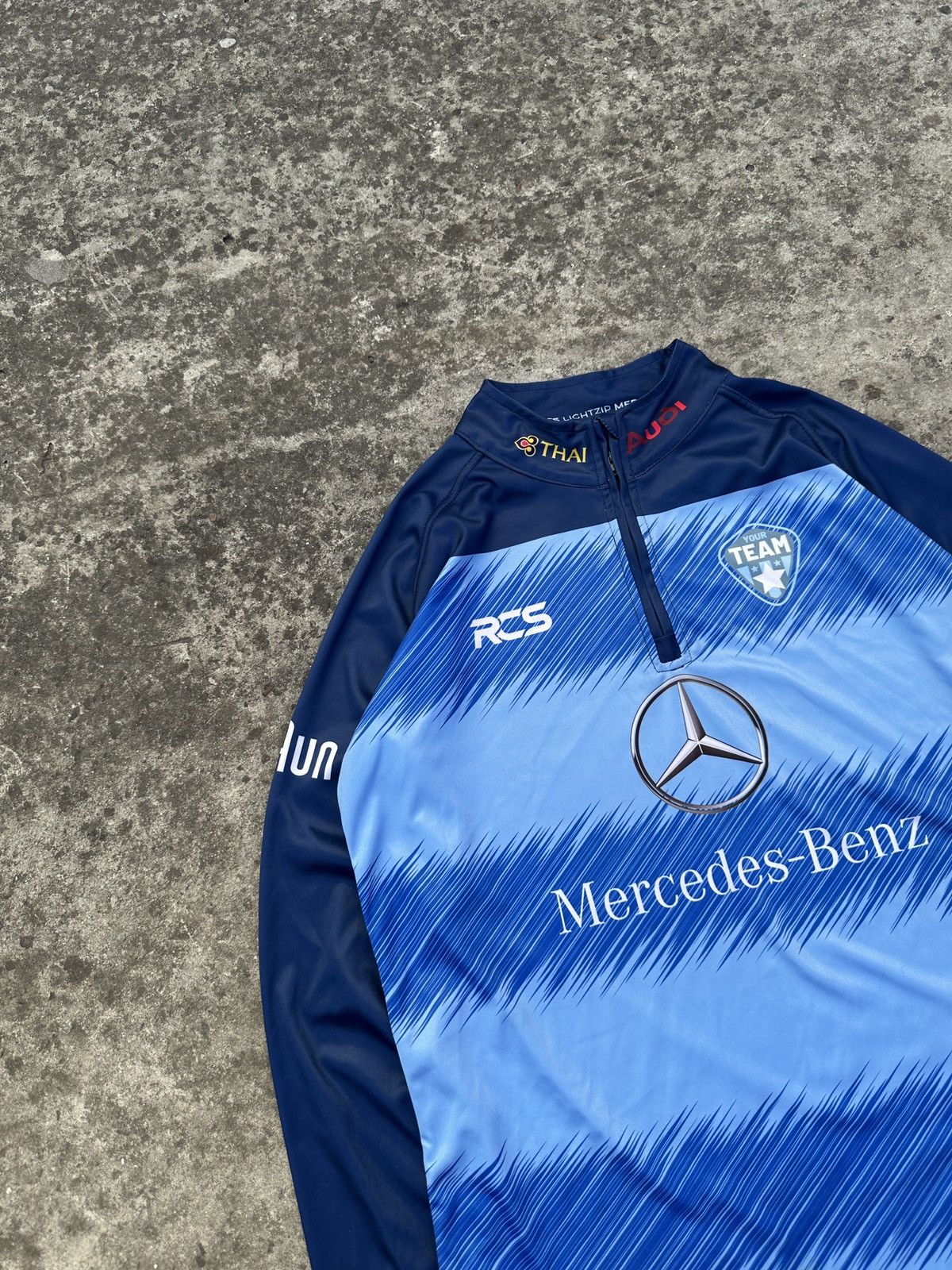 Mercedes-Benz Rare Mercedes-Benz 1/3 Zip Up Jacket Streetwear Rare M RCS Size US M / EU 48-50 / 2 - 2 Thumbnail